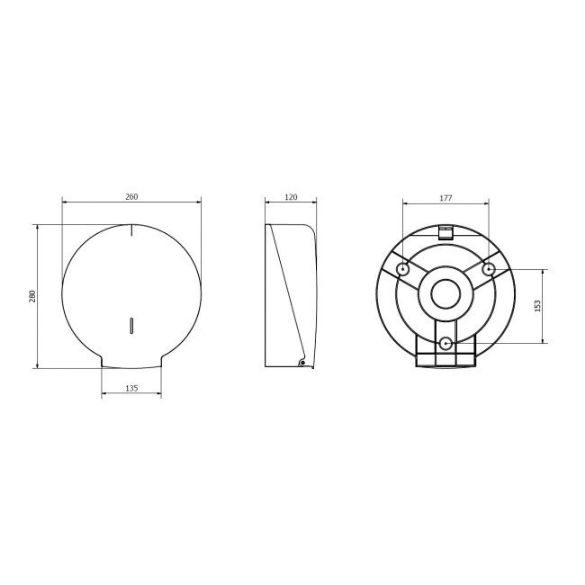 Picture of Mini Jumbo Toilet Roll Dispenser White