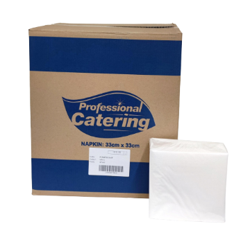 Picture of Professional Catering White Napkin 2ply 1/4 Fold 33x33cm