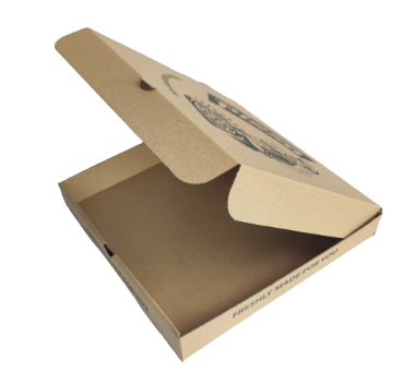 Picture of 12" Pizza Box Kraft Brown with Black Stock Design