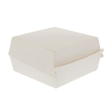 Picture of White Clamshell Qtr Pounder Burger Box (L)115 (W)115 (H)65