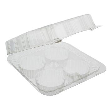 Picture of 4 Compartment Muffin Container (L)200 (W)190 (H)75mm