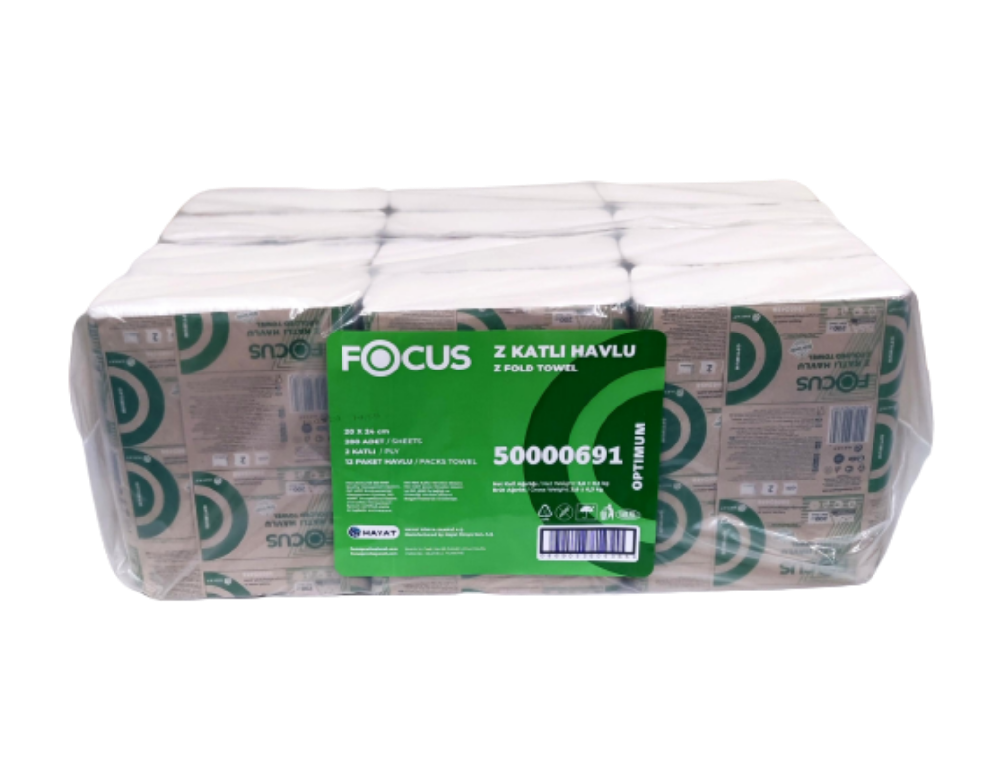 Picture of Focus Optimum Z-fold Towel White 2ply