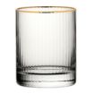 Picture of Utopia Hayworth Double Old Fashioned Gold Rim Glasses 325ml (6 Pack)
