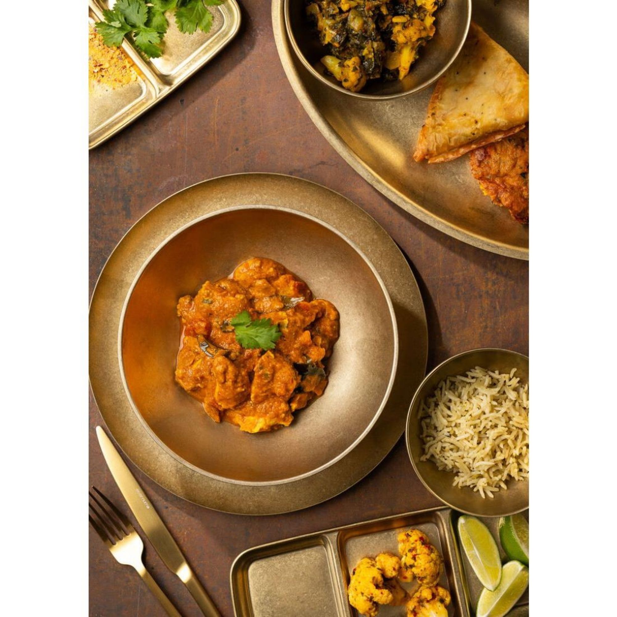 Picture of Utopia Artemis Plates Rumbled Gold 230mm (6 Pack)