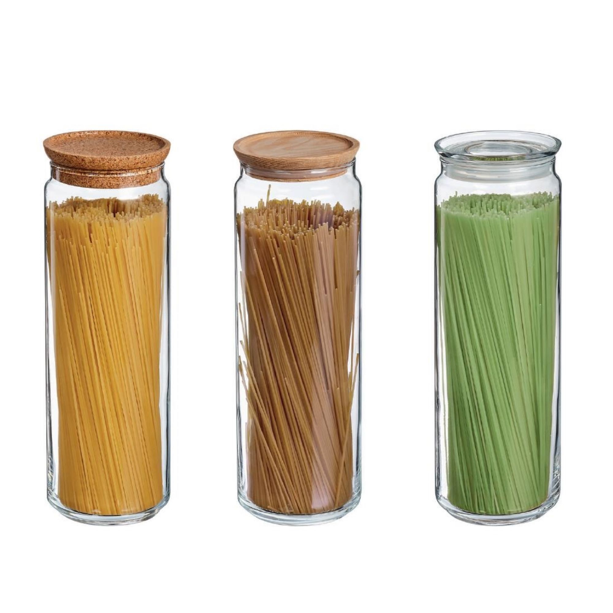 Picture of Luminarc Pure Spaghetti Jars with Glasses Lids 2Ltr (6 Pack)