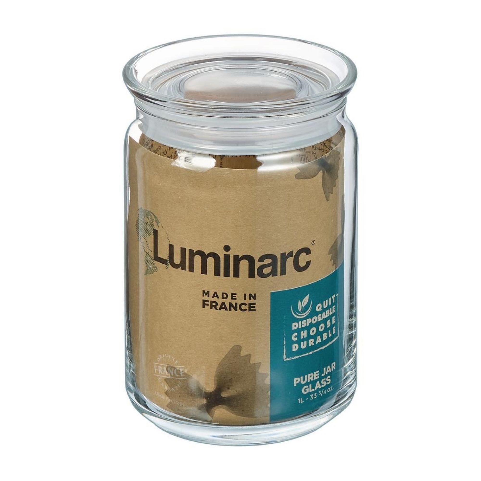 Picture of Luminarc Pure Jars with Glasses Lids 1Ltr (6 Pack)