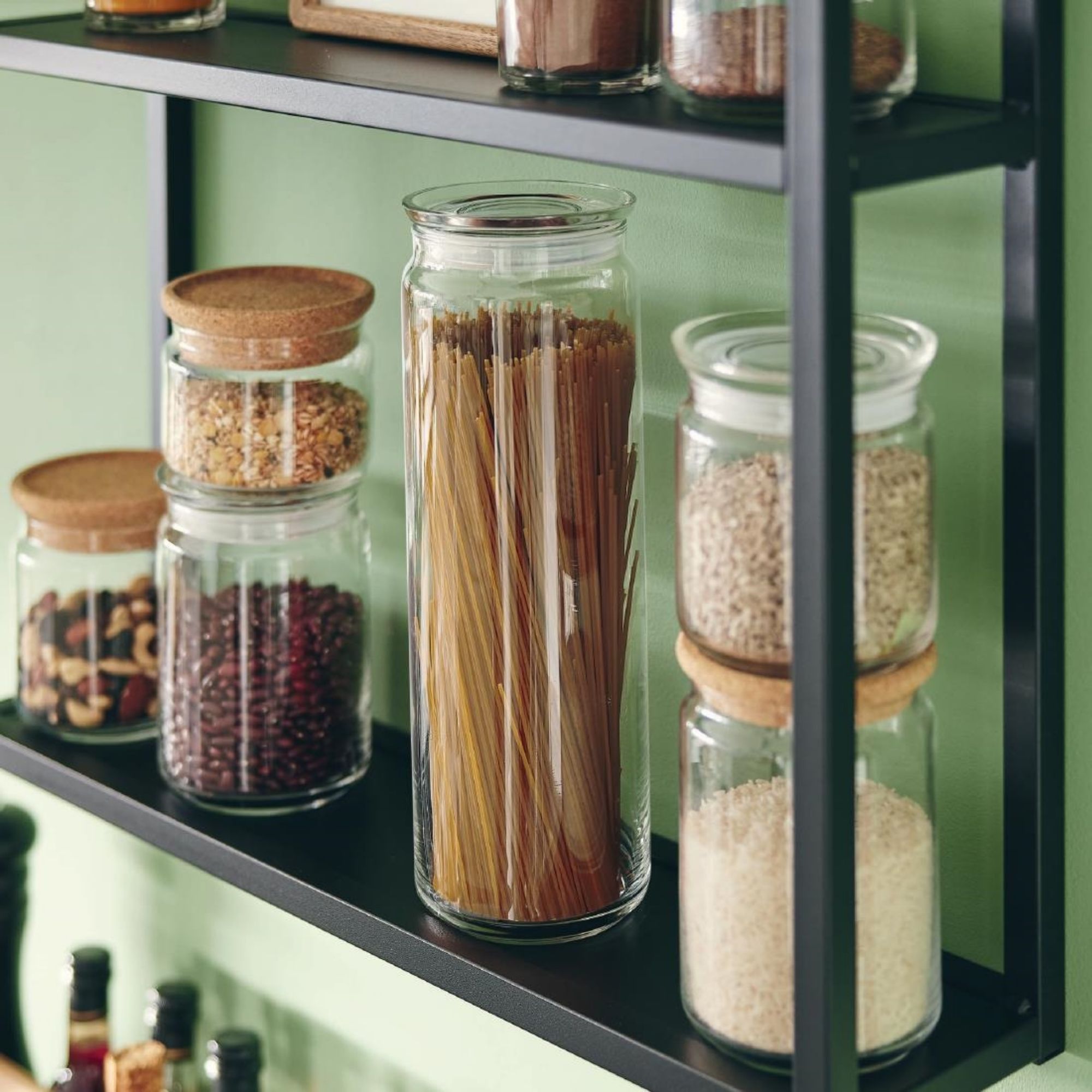 Picture of Luminarc Pure Spaghetti Jars with Glasses Lids 2Ltr (6 Pack)