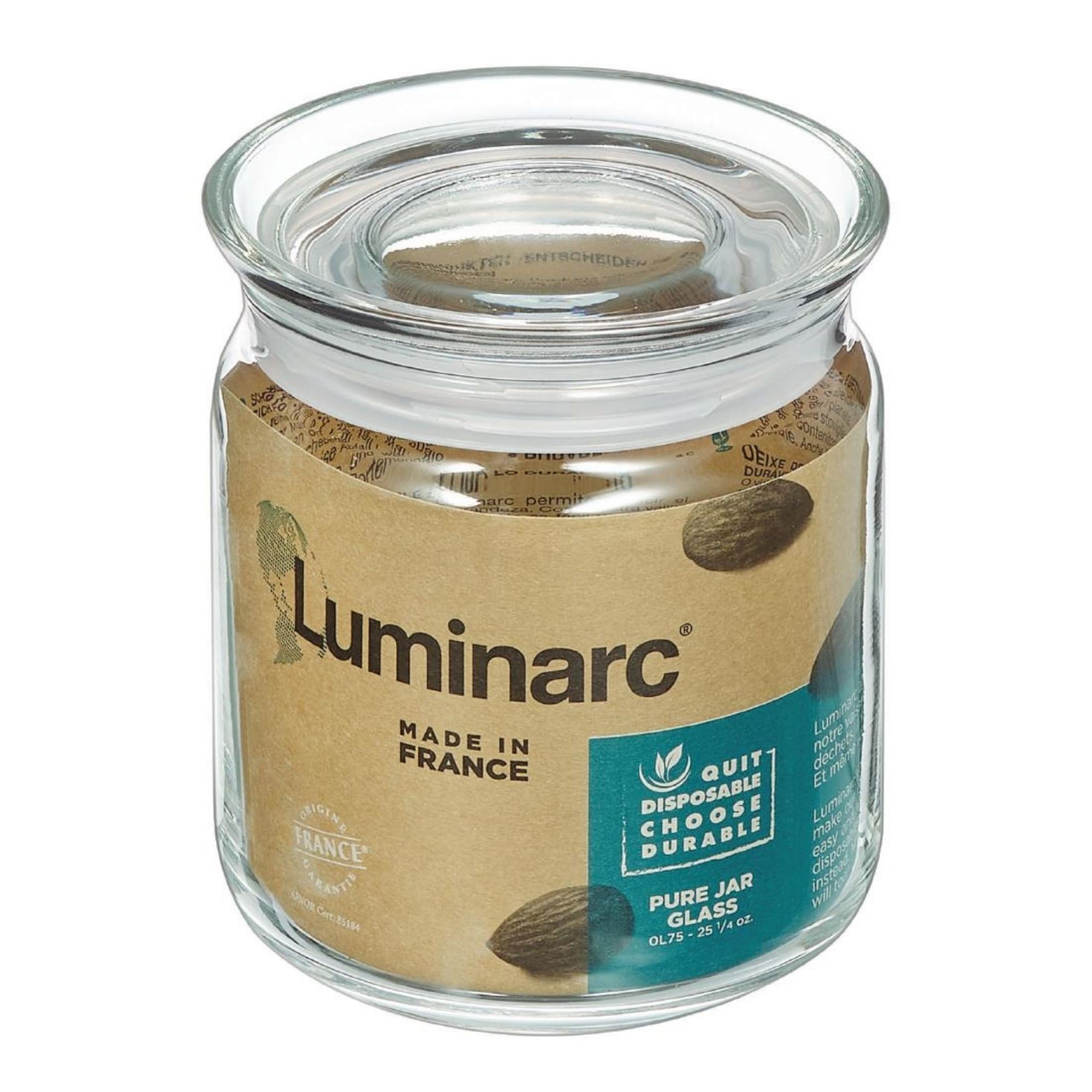 Picture of Luminarc Pure Jars with Glasses Lids 750ml (6 Pack)