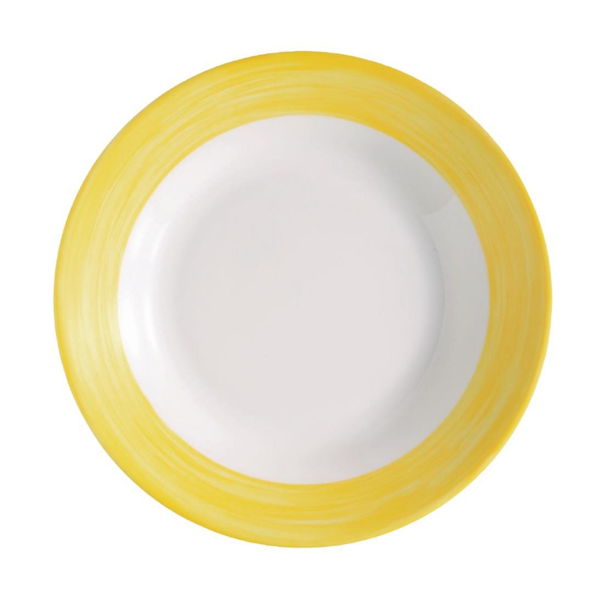 Picture of Arcoroc Brush Soup Plates Yellow 225mm (12 Pack)