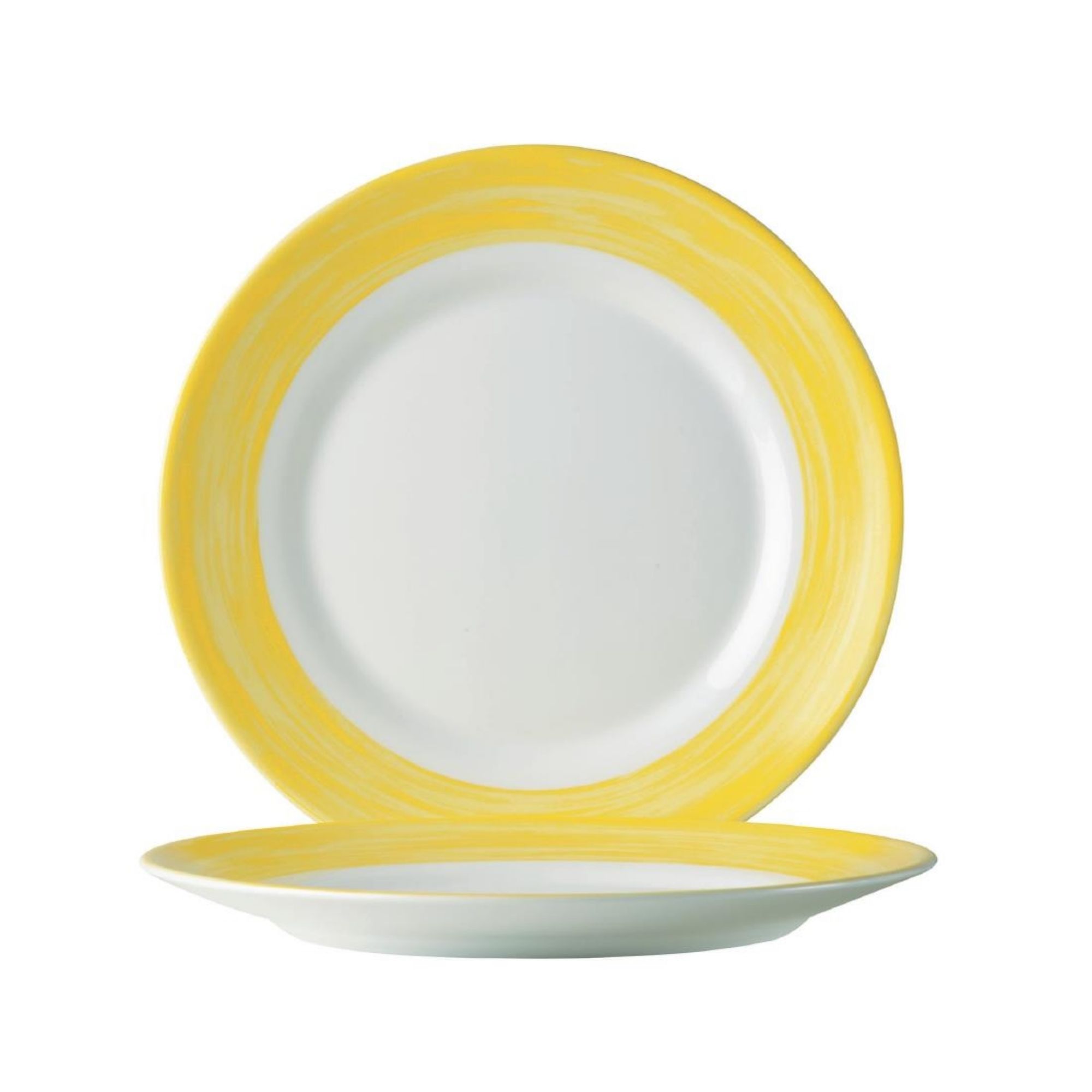 Picture of Arcoroc Brush Side Plates Yellow 155mm (24 Pack)