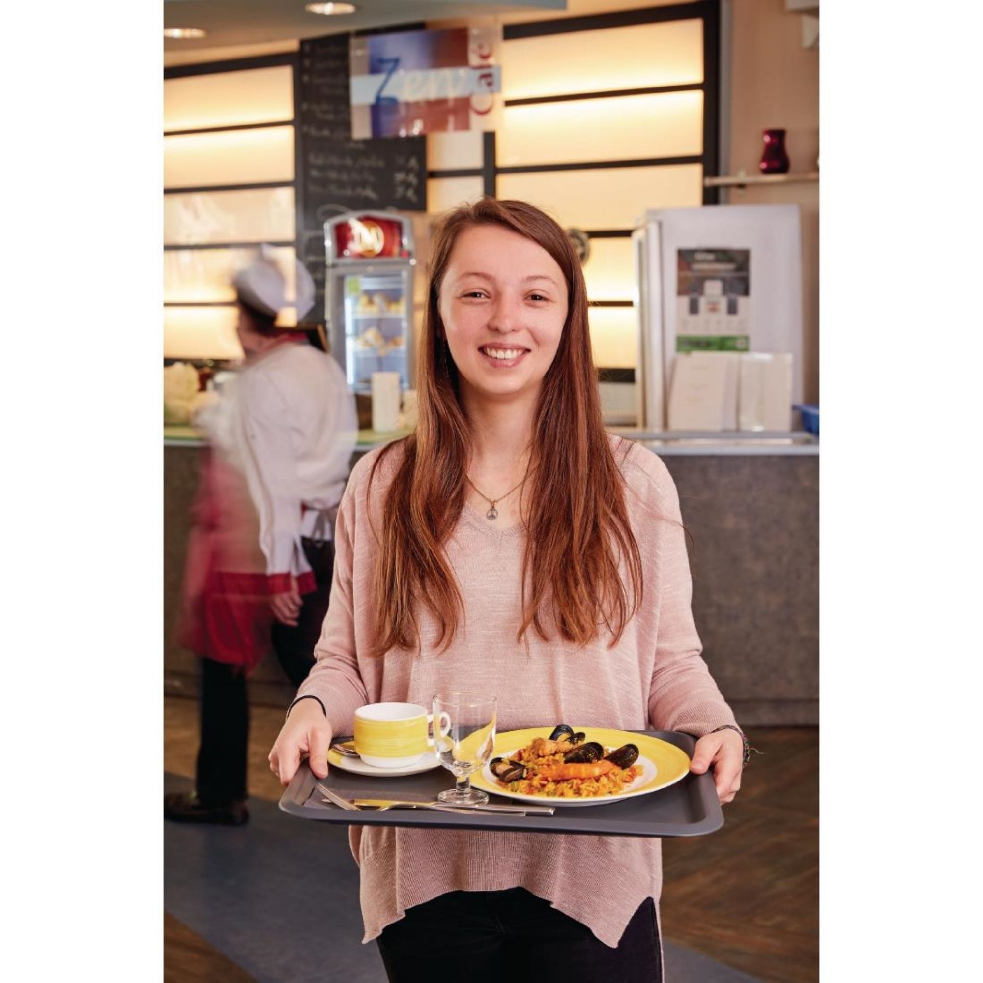 Picture of Arcoroc Brush Dinner Plates Yellow 252mm (12 Pack)