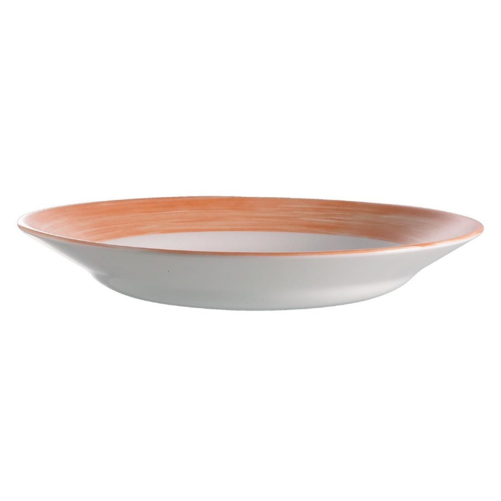 Picture of Arcoroc Brush Soup Plates Orange 225mm (12 Pack)