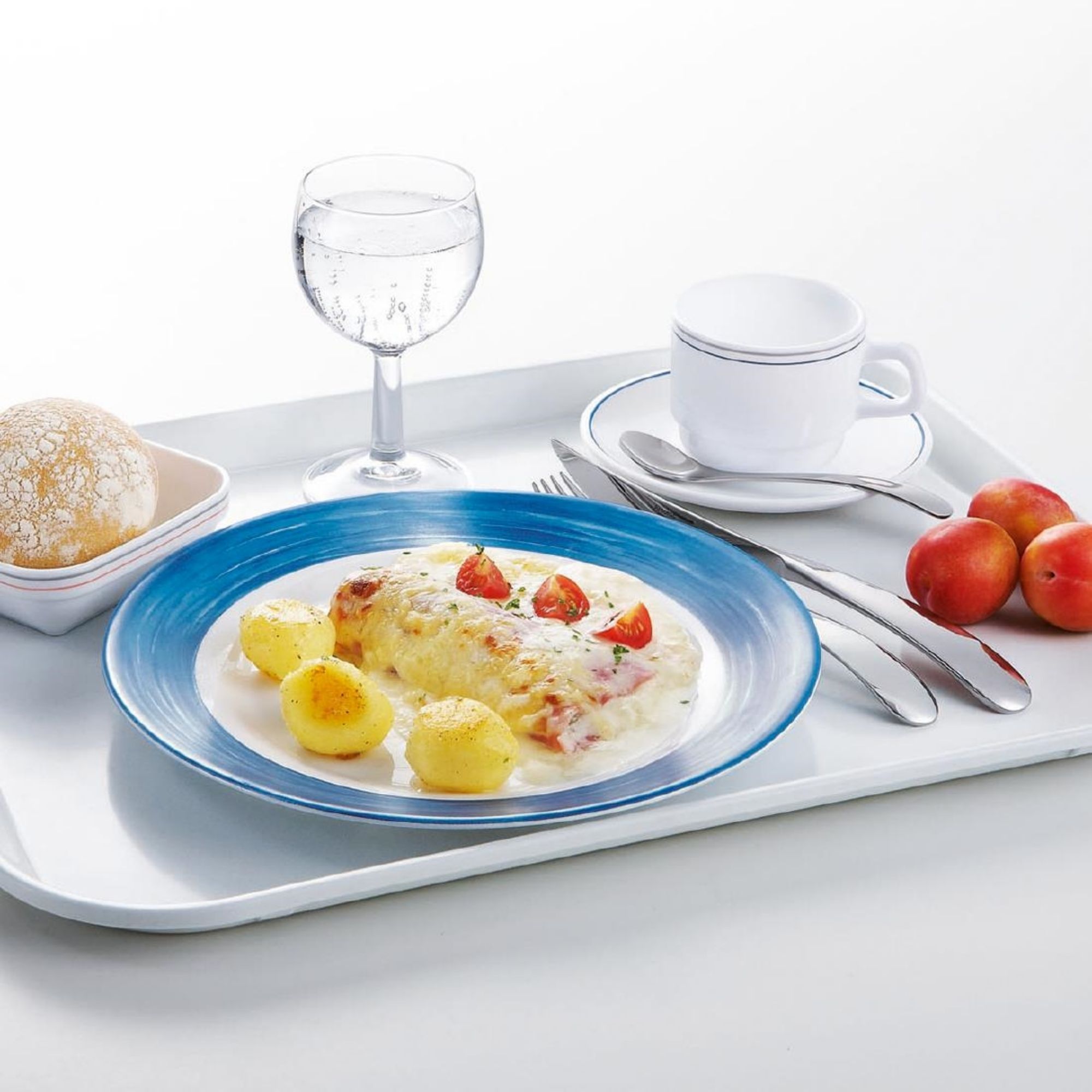 Picture of Arcoroc Brush Plates Blue Jean 252mm (12 Pack)