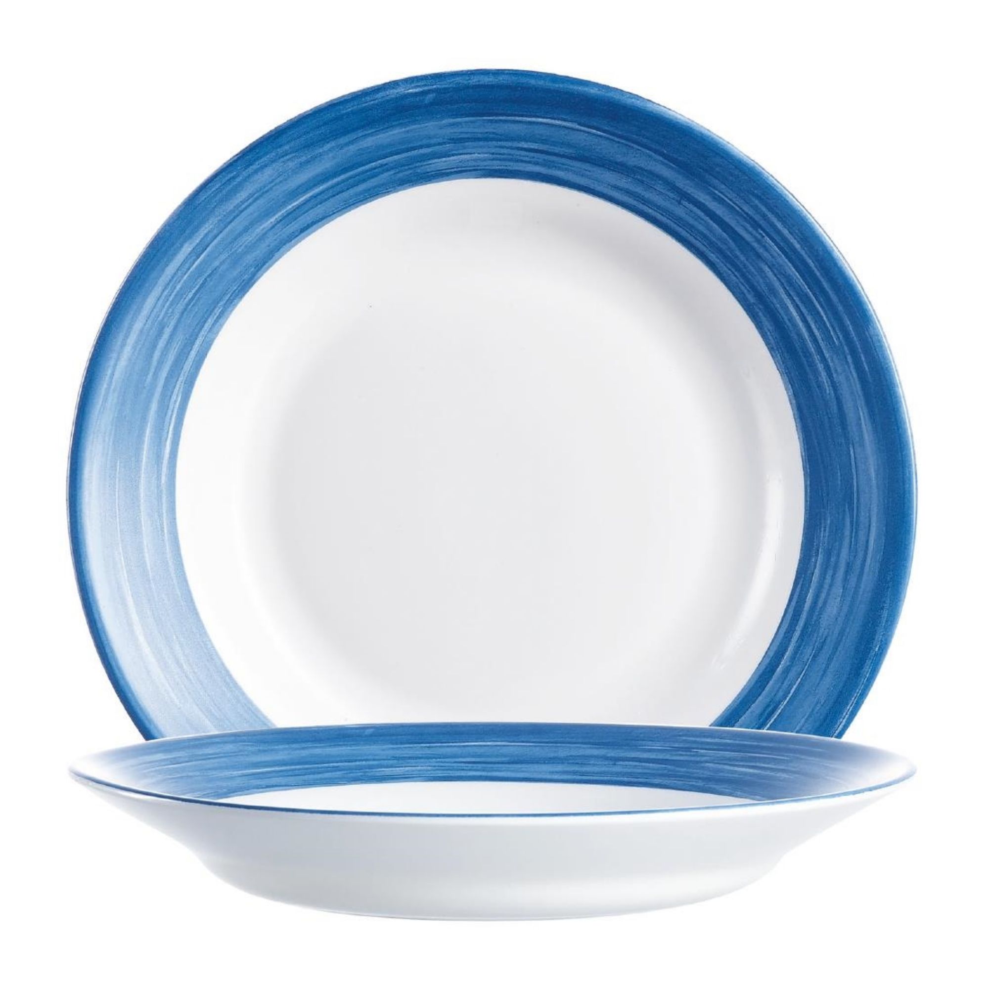 Picture of Arcoroc Brush Soup Plates Blue Jean 225mm (12 Pack)