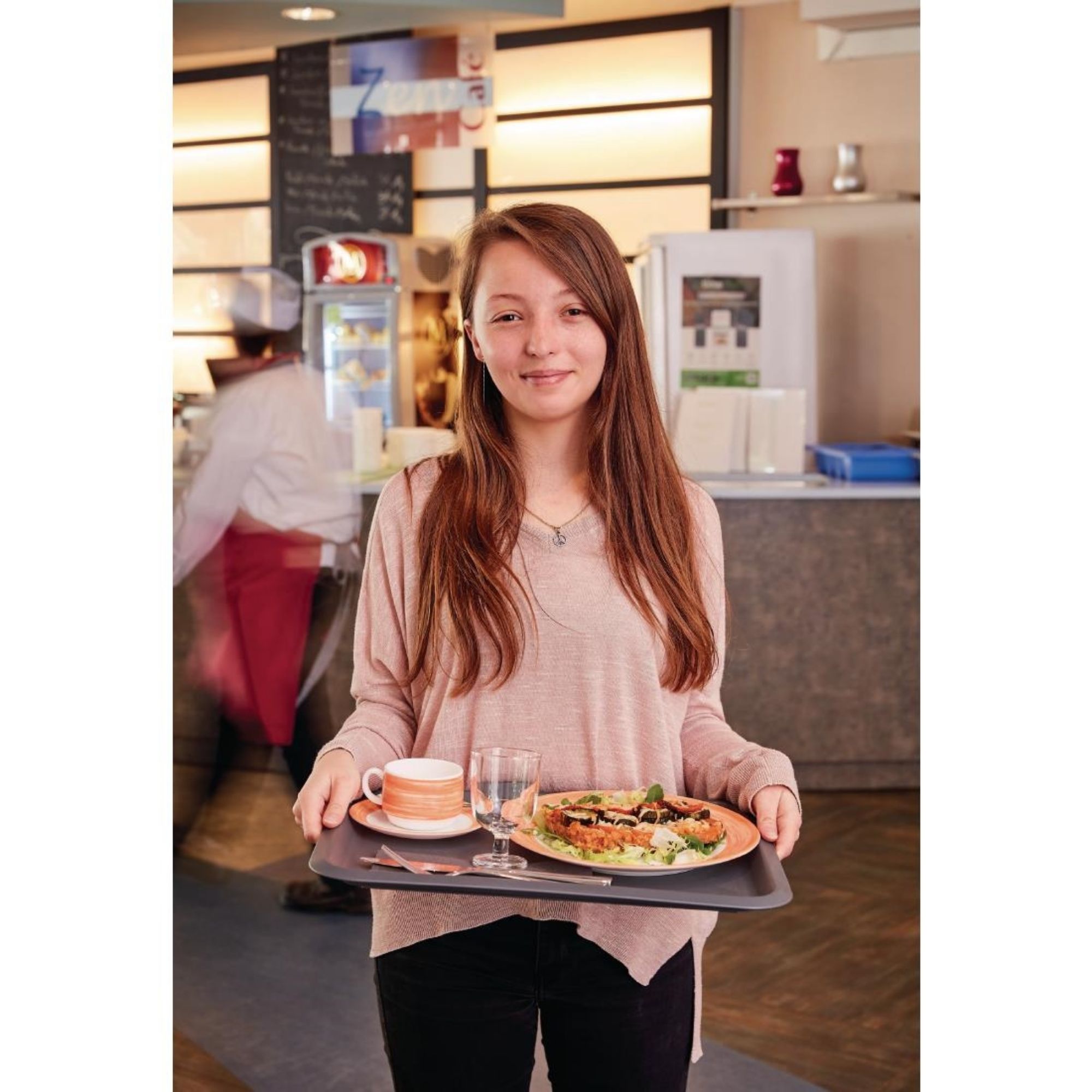 Picture of Arcoroc Brush Plates Orange 252mm (12 Pack)