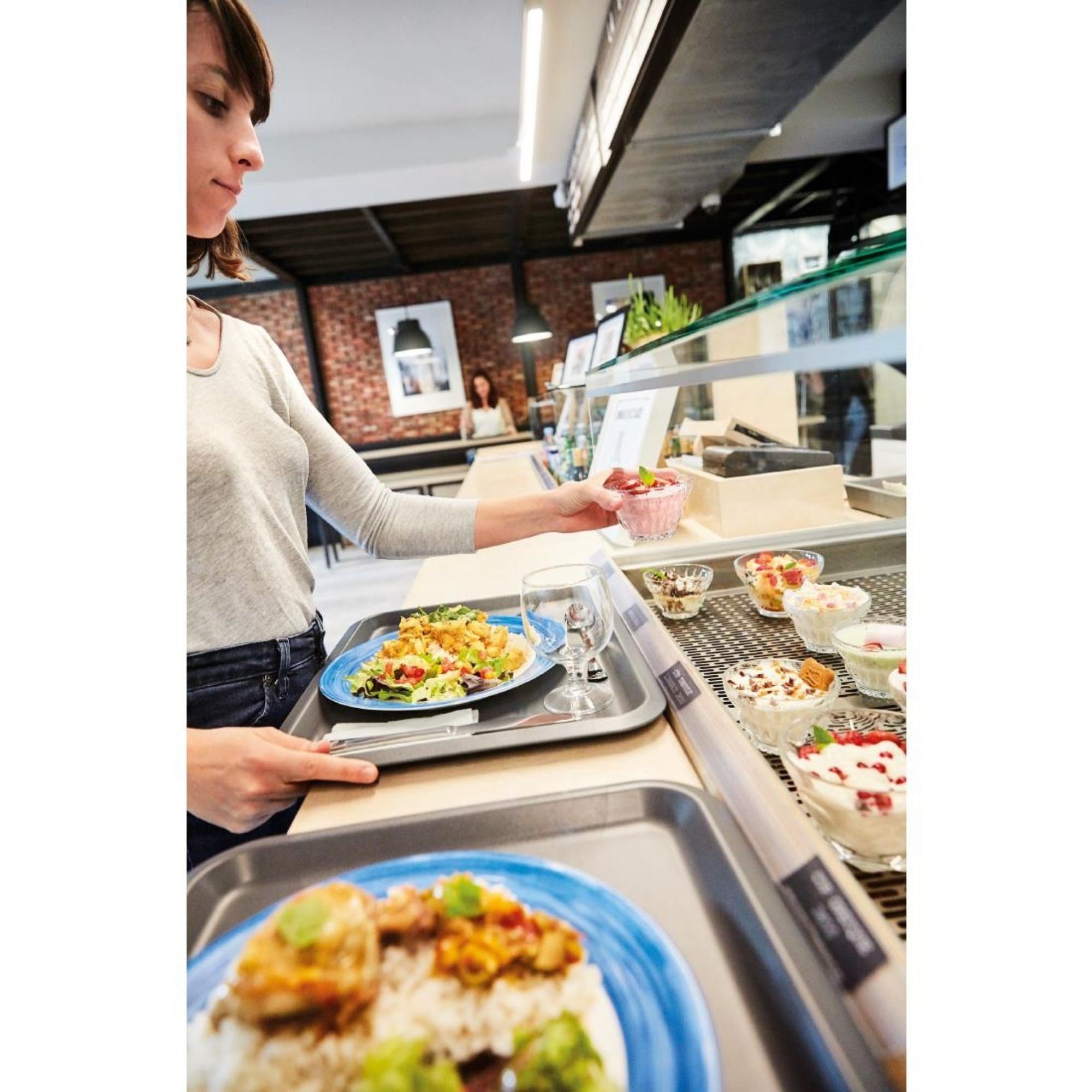 Picture of Arcoroc Brush Plates Blue Jean 235mm (24 Pack)