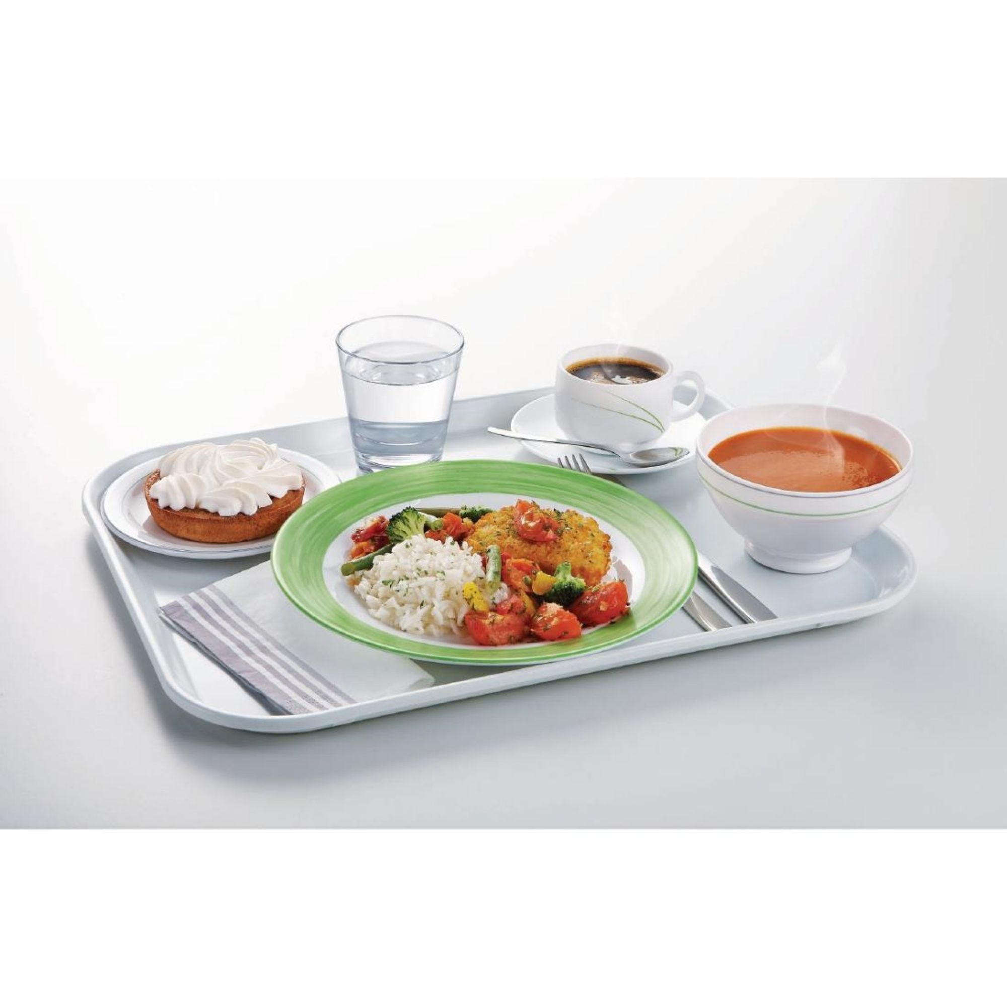 Picture of Arcoroc Brush Soup Plates Green 225mm (12 Pack)