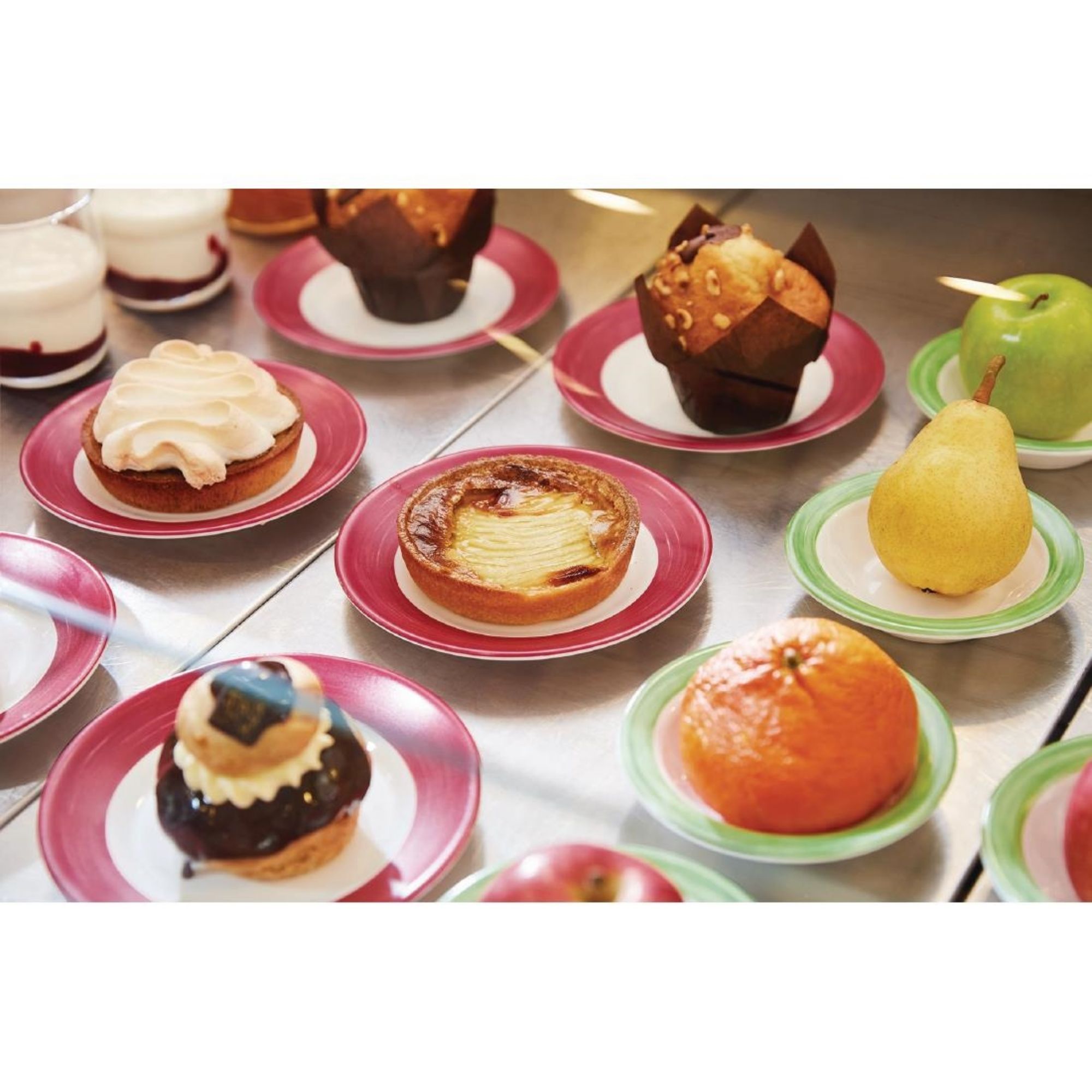 Picture of Arcoroc Brush Dessert Plates Green 195mm (12 Pack)