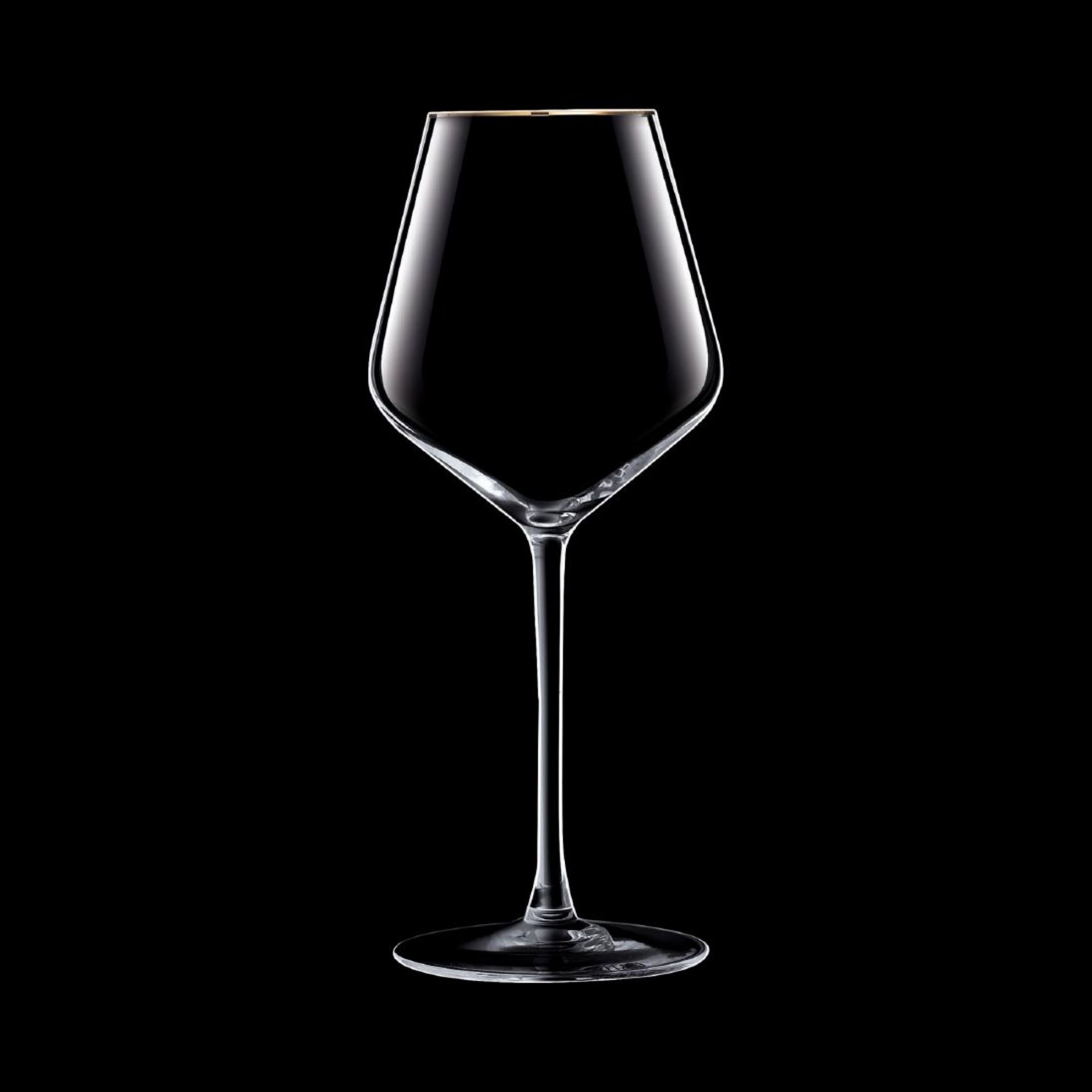 Picture of Cristal d'Arques Ultime Gold Band Wine Glasses 380ml (8 Pack)