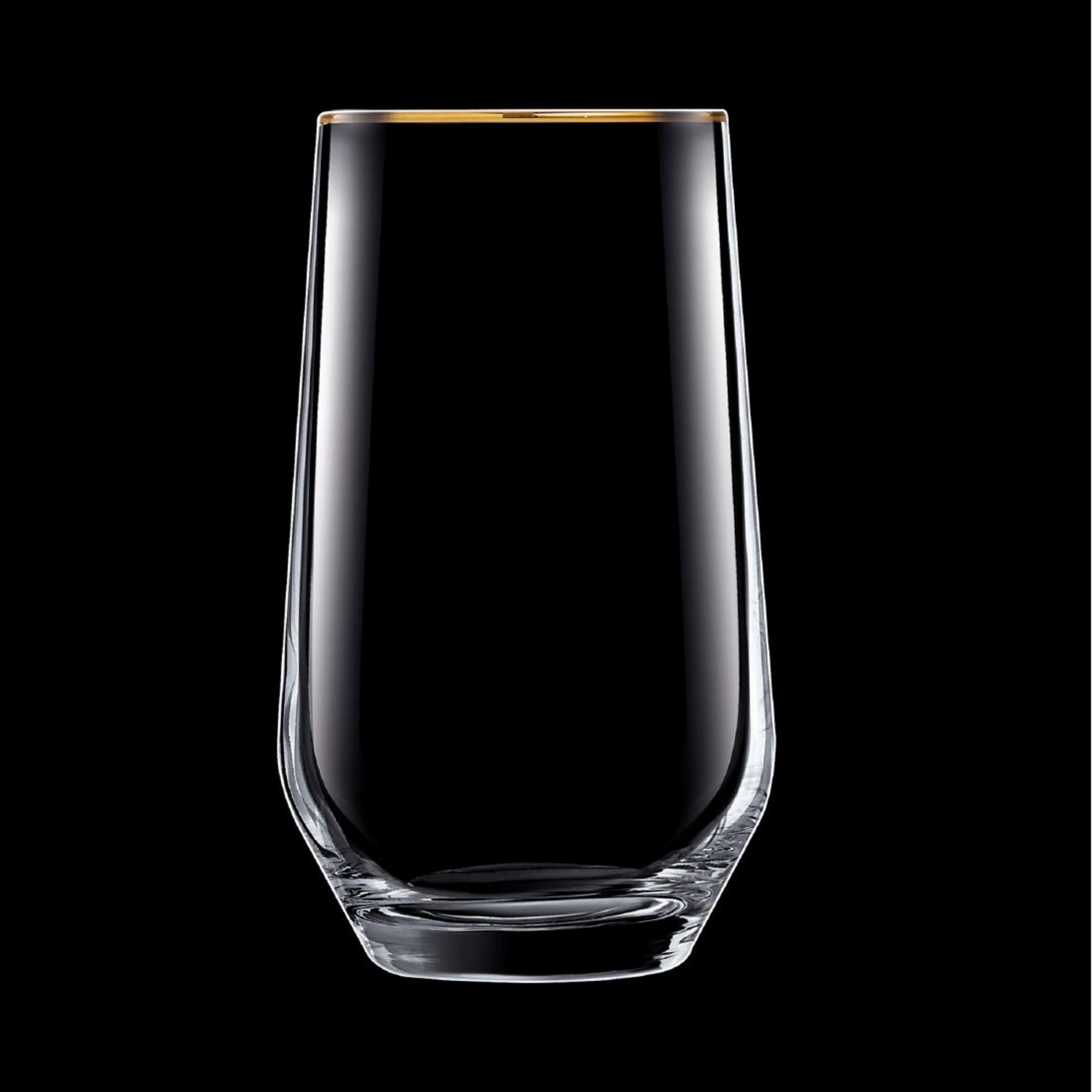 Picture of Cristal d'Arques Ultime Gold Band Hi Ball Glasses 400ml (8 Pack)