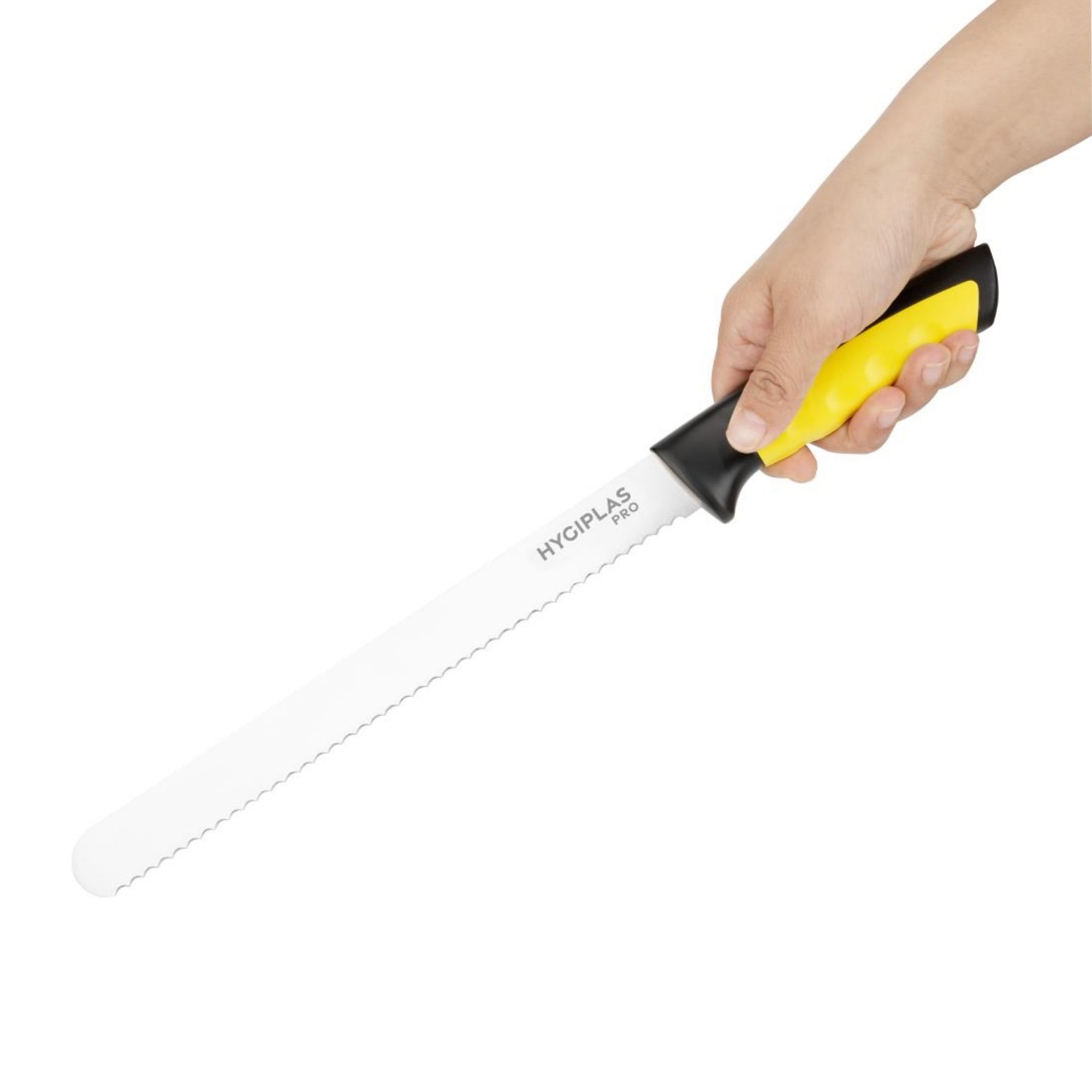 Picture of Hygiplas Pro Slicer Serrated Knife Yellow 25cm
