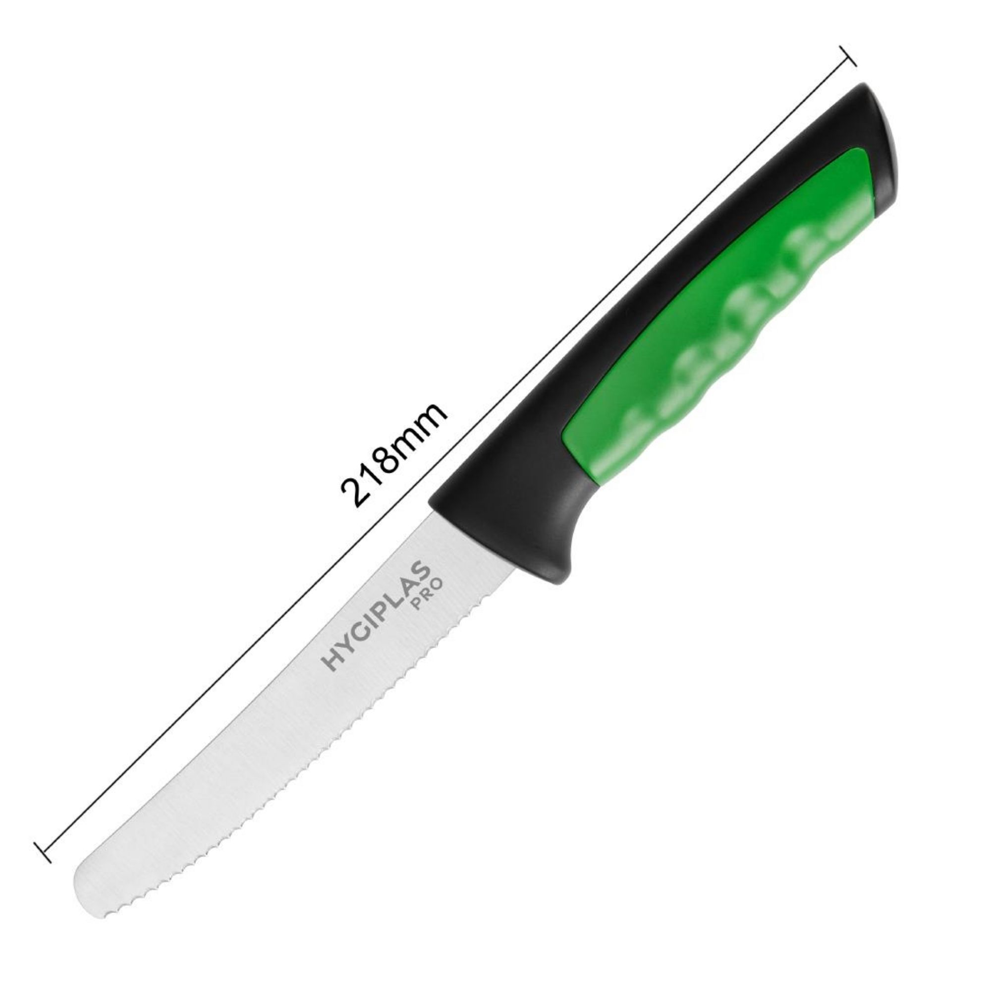 Picture of Hygiplas Pro Serrated Tomato Knife Green 10cm