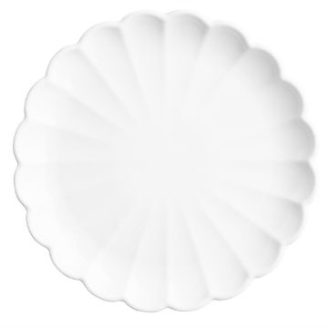 Picture of Olympia Bloom Scalloped Plates White 226mm (6 Pack)