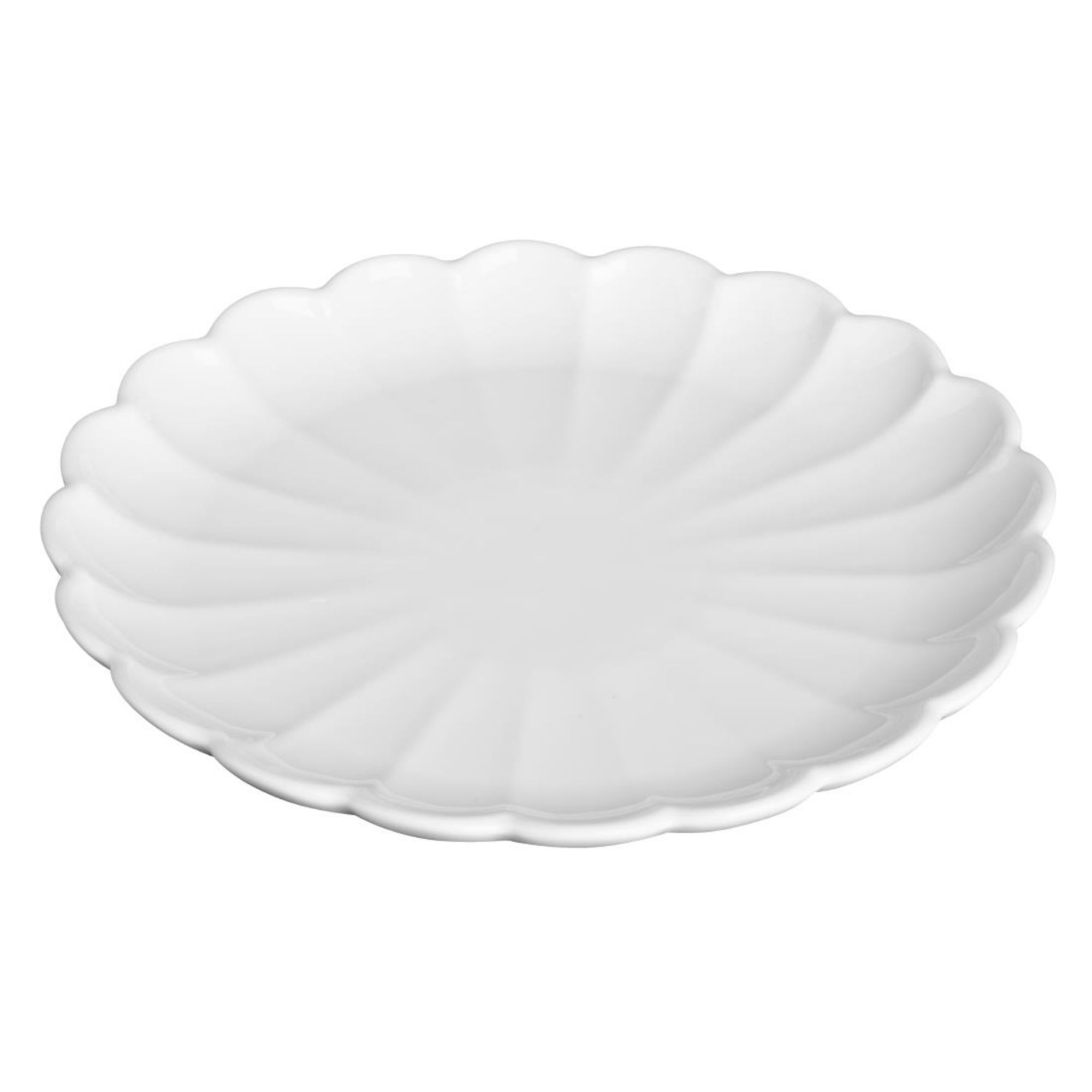 Picture of Olympia Bloom Scalloped Plates White 226mm (6 Pack)