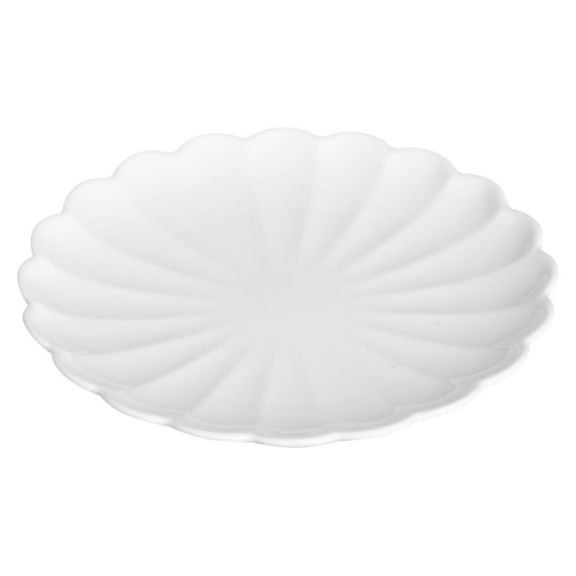 Picture of Olympia Bloom Scalloped Plates White 175mm (6 Pack)