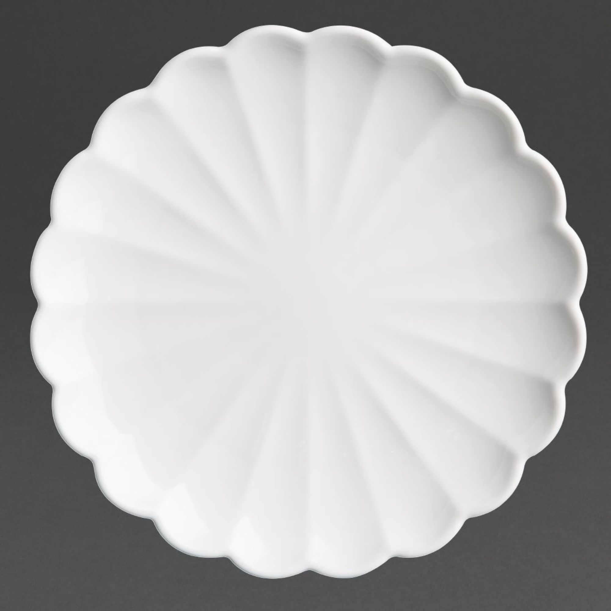 Picture of Olympia Bloom Scalloped Plates White 175mm (6 Pack)