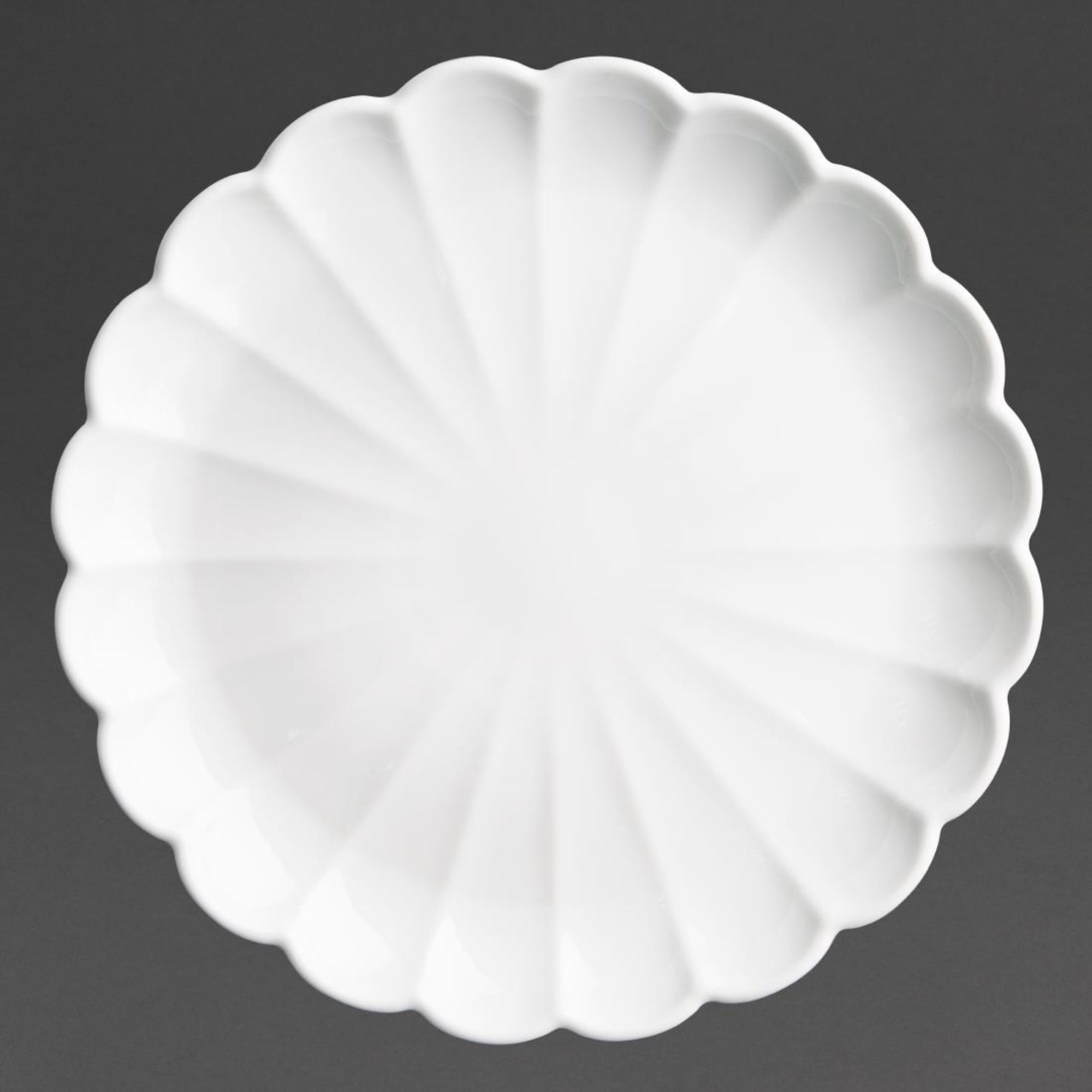 Picture of Olympia Bloom Scalloped Plates White 276mm (4 Pack)