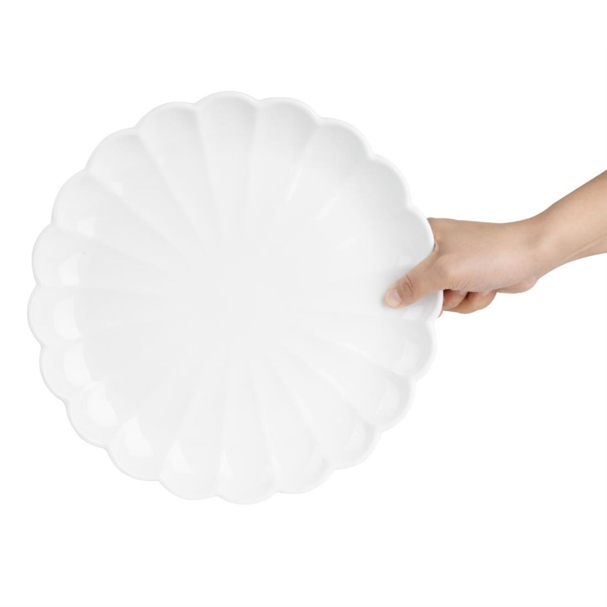 Picture of Olympia Bloom Scalloped Plates White 276mm (4 Pack)