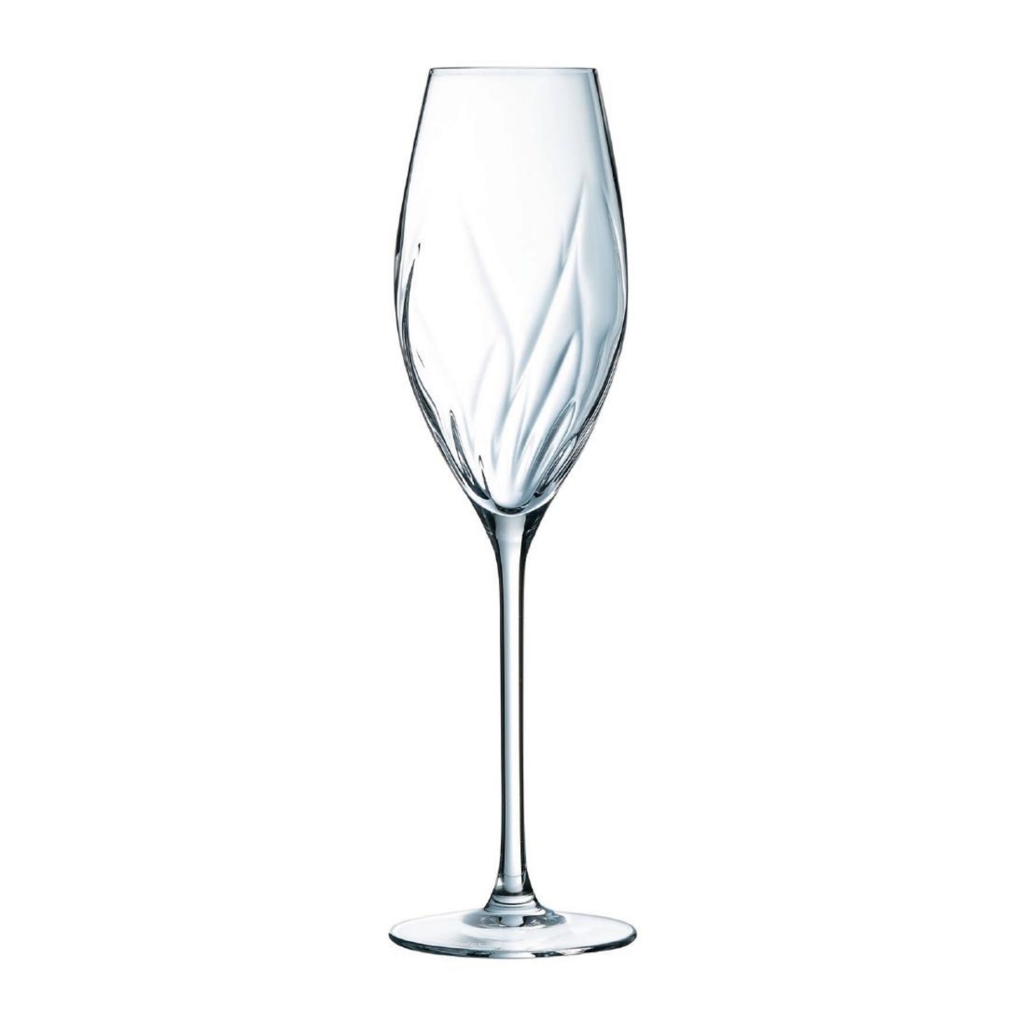 Picture of Cristal d'Arques Swirly Flute Glasses 240ml (8 Pack)
