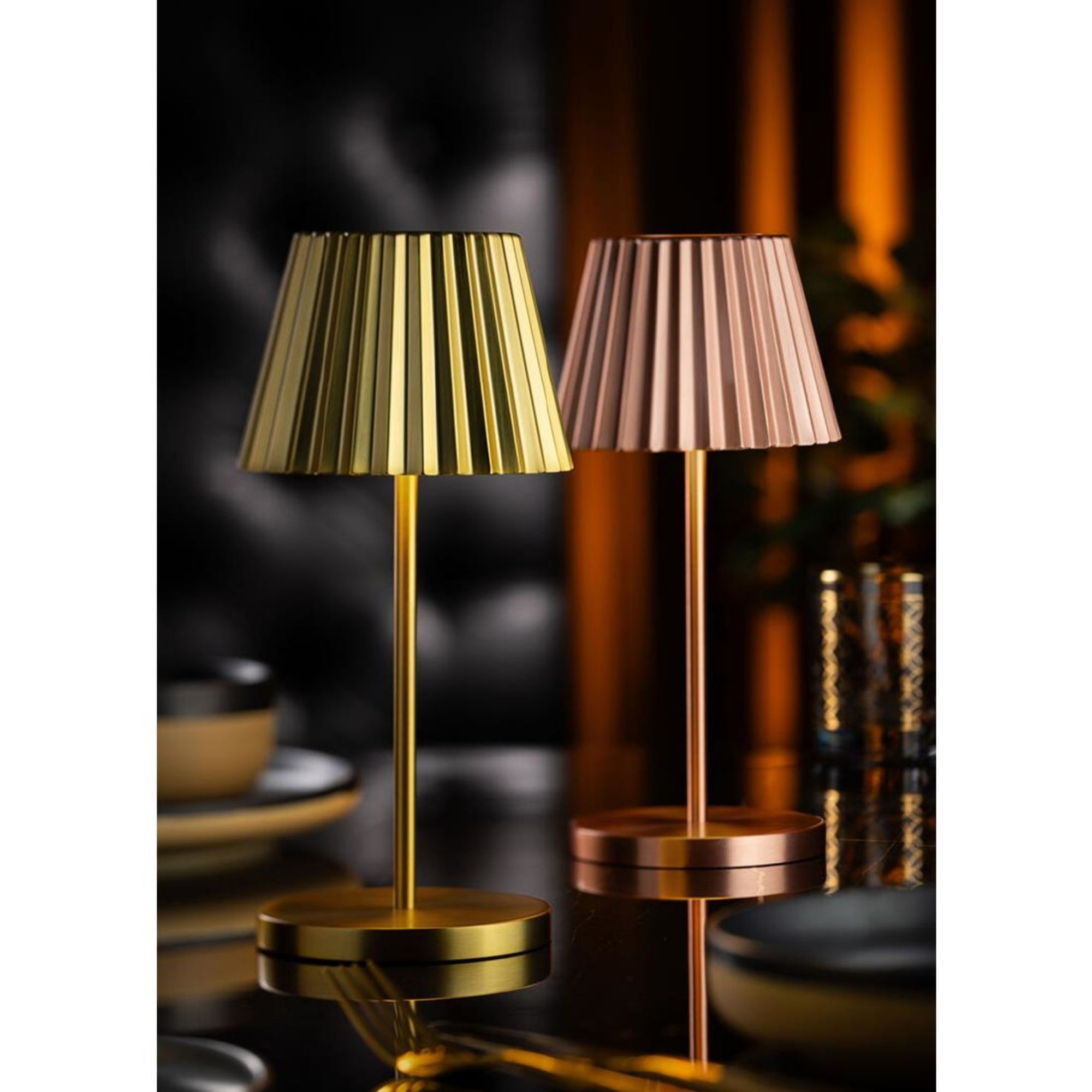 Picture of Utopia Dominica LED Cordless Table Lamp 260mm Brushed Copper (6 Pack)