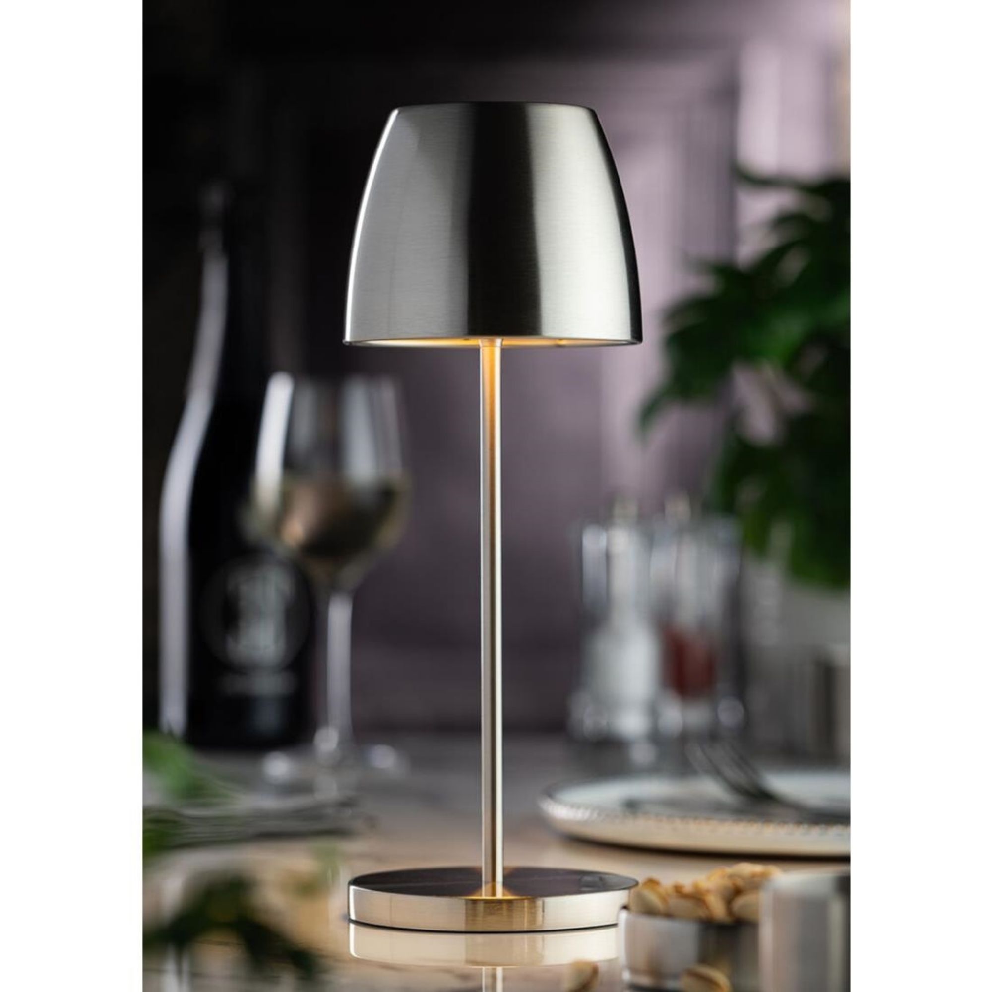 Picture of Utopia Montserrat LED Cordless Table Lamp 300mm Brushed Silver (6 Pack)