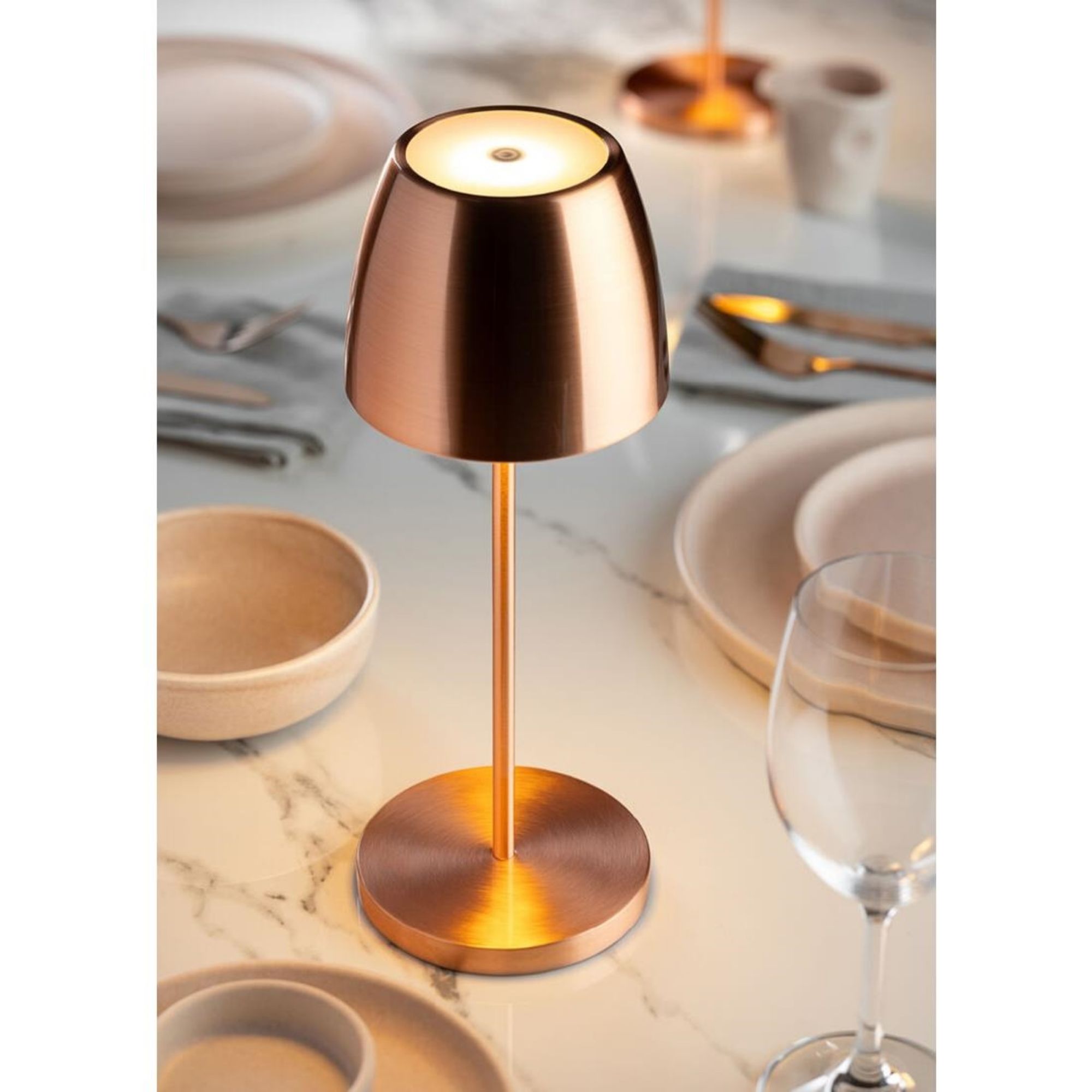 Picture of Utopia Montserrat LED Cordless Table Lamp 300mm Brushed Copper (6 Pack)