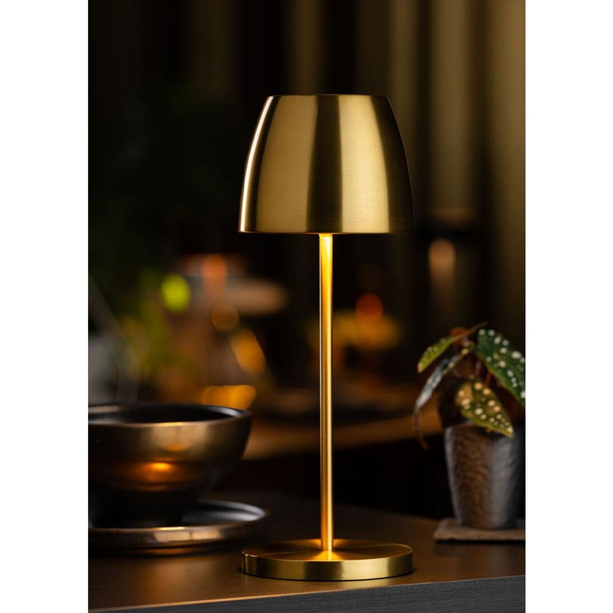 Picture of Utopia Montserrat LED Cordless Table Lamp 300mm Brushed Gold (6 Pack)