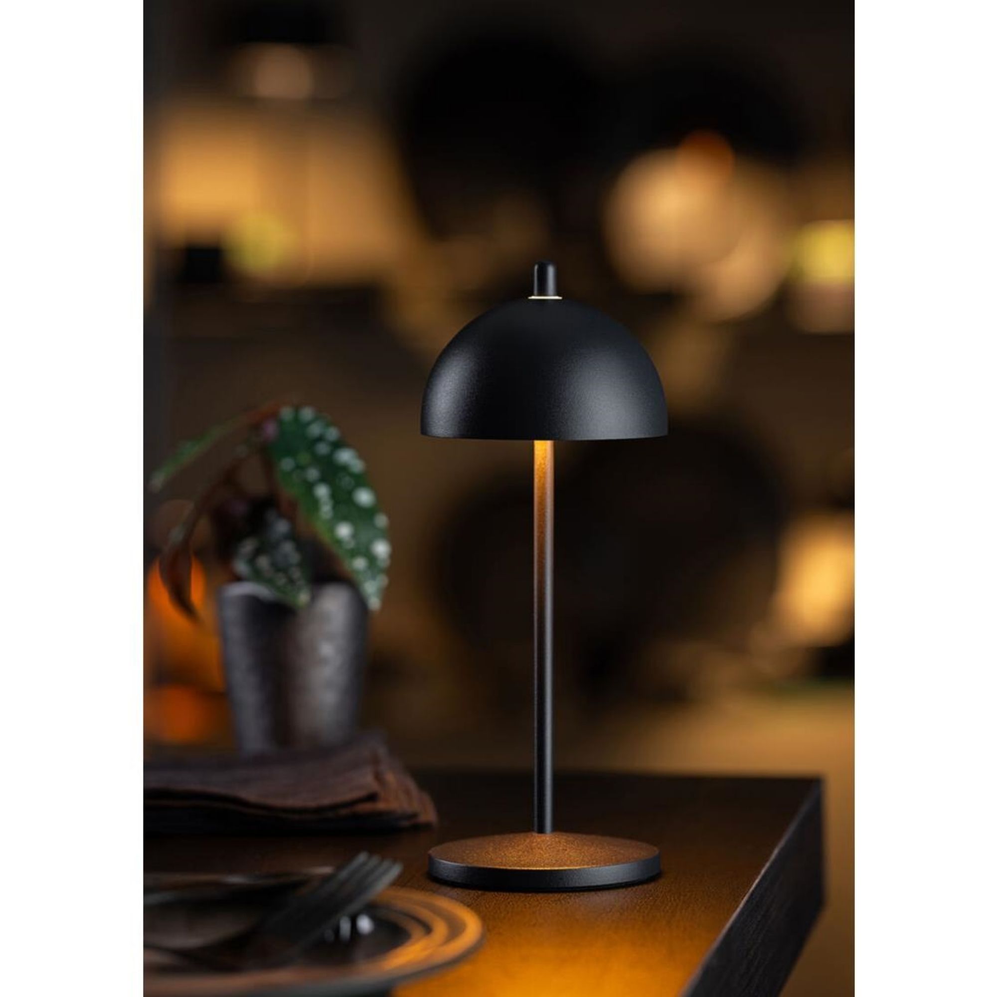 Picture of Utopia Antigua Micro LED Cordless Table Lamp 200mm Black (6 Pack)