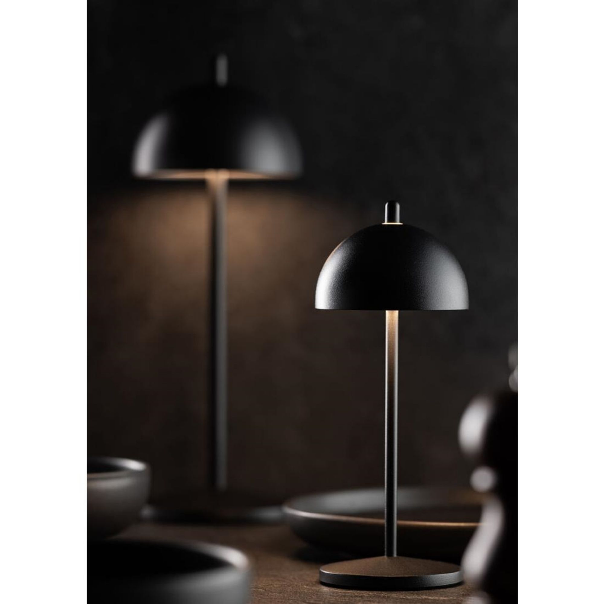Picture of Utopia Antigua Micro LED Cordless Table Lamp 200mm Black (6 Pack)