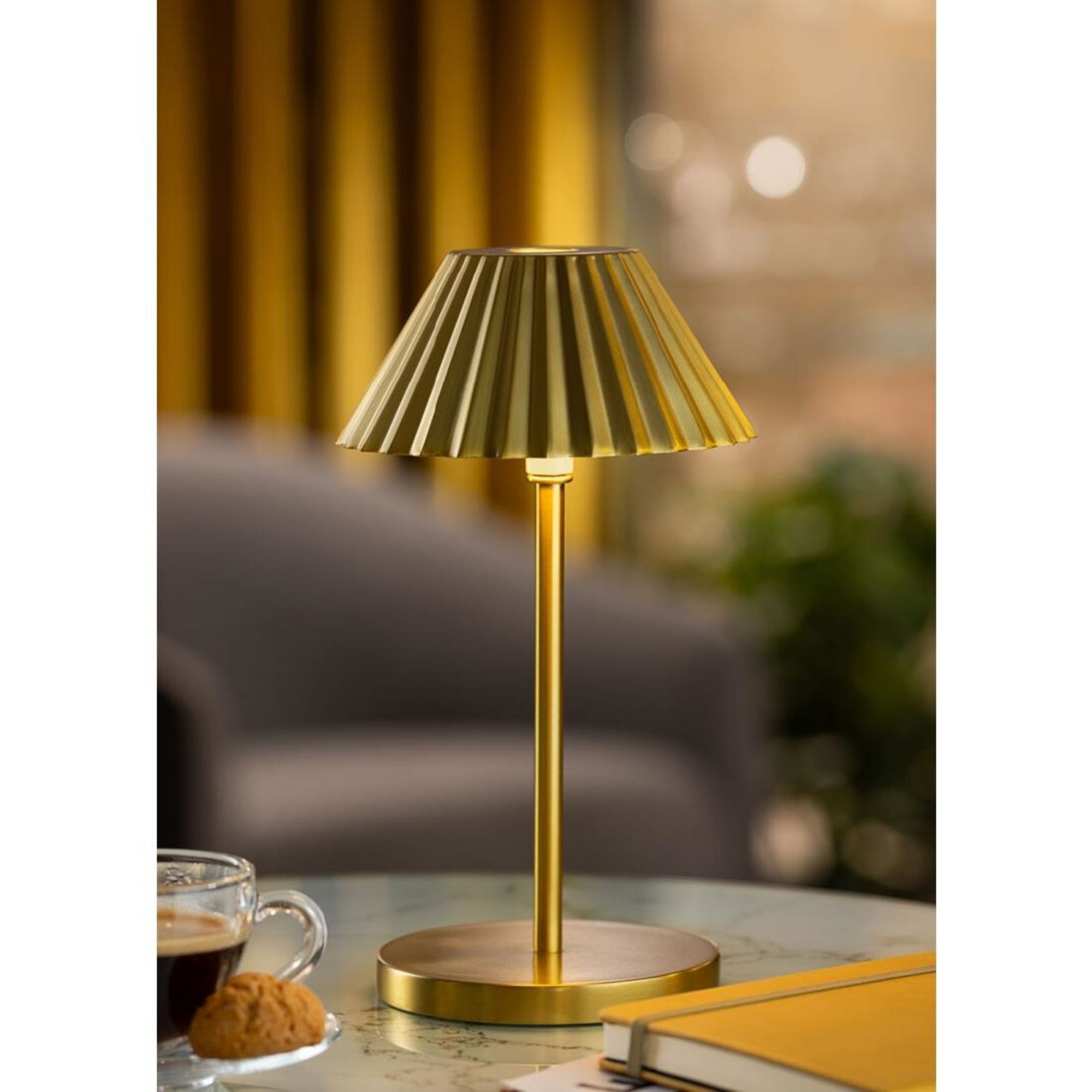 Picture of Utopia Aruba LED Cordless Table Lamp 230mm Brushed Gold (6 Pack)