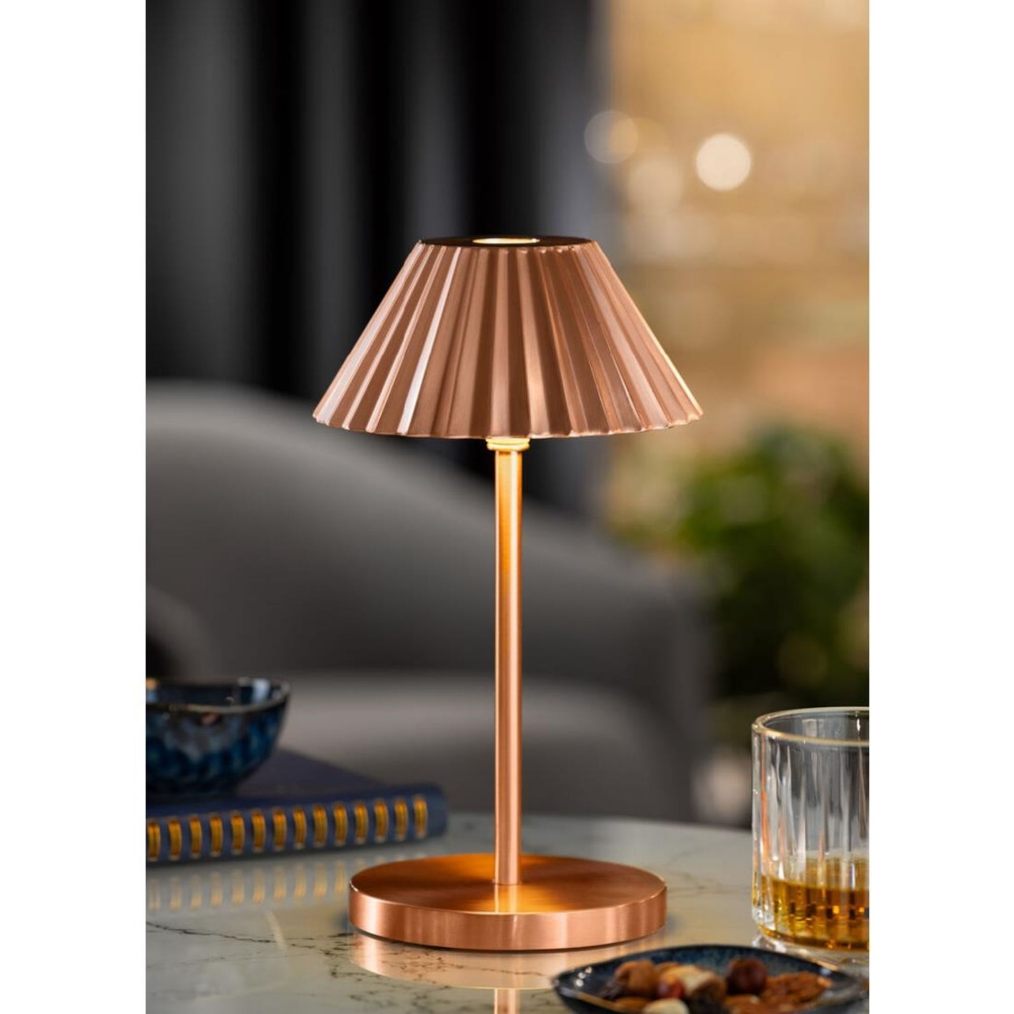 Picture of Utopia Aruba LED Cordless Table Lamp 230mm Brushed Copper (6 Pack)