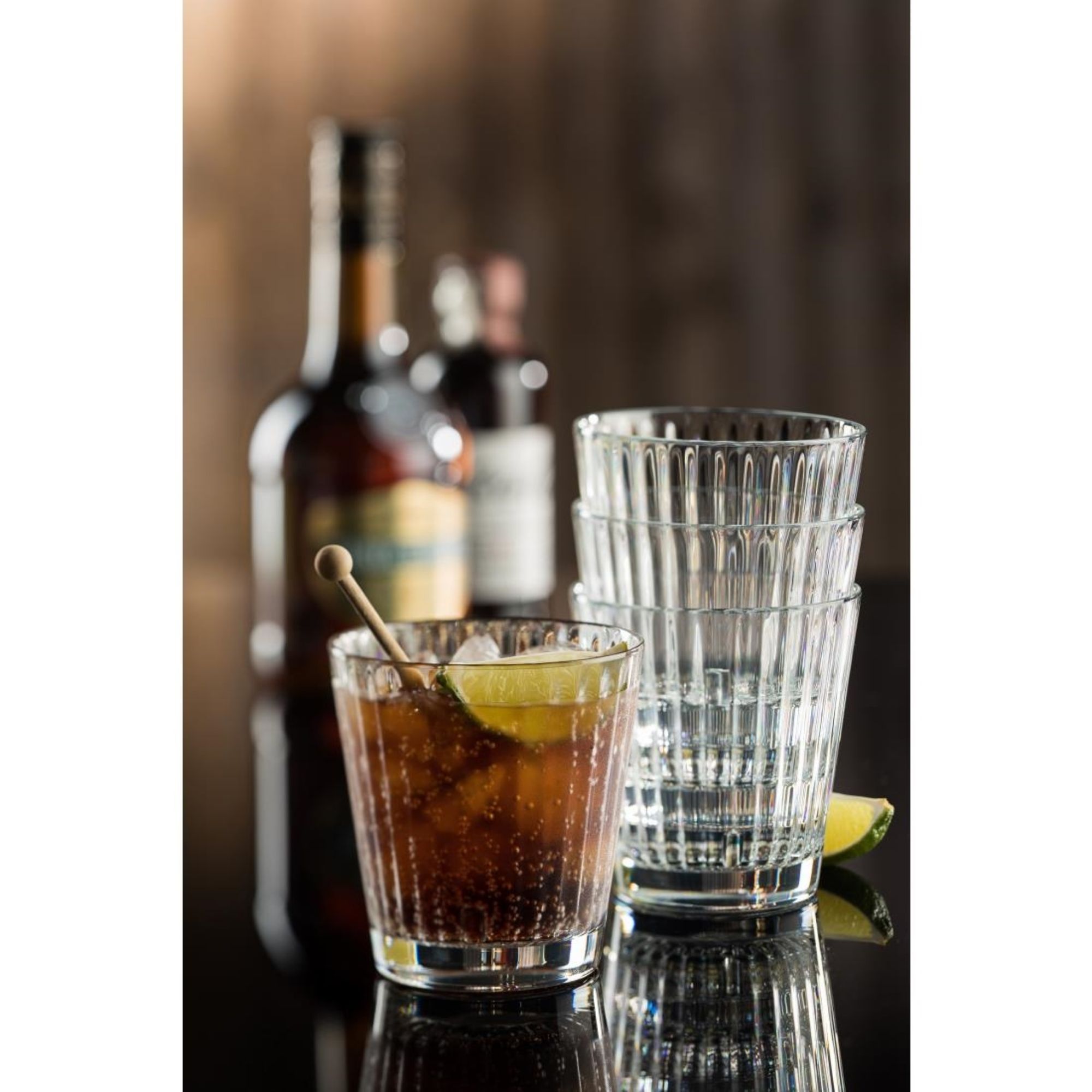 Picture of Utopia Lucent Lined Stacking Tumblers 340ml (6 Pack)
