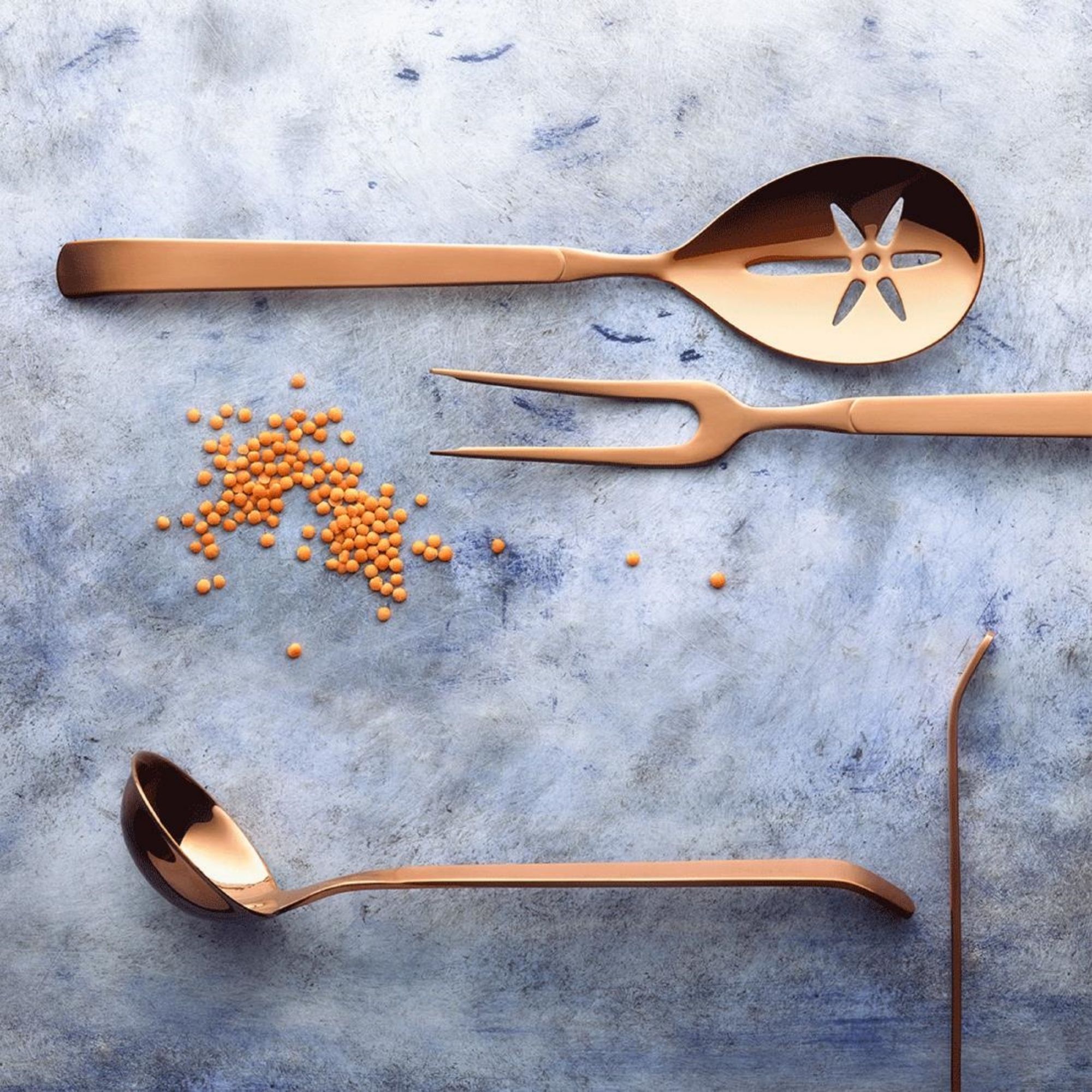Picture of Amefa Buffet Slotted Serving Spoon Copper (6 Pack)