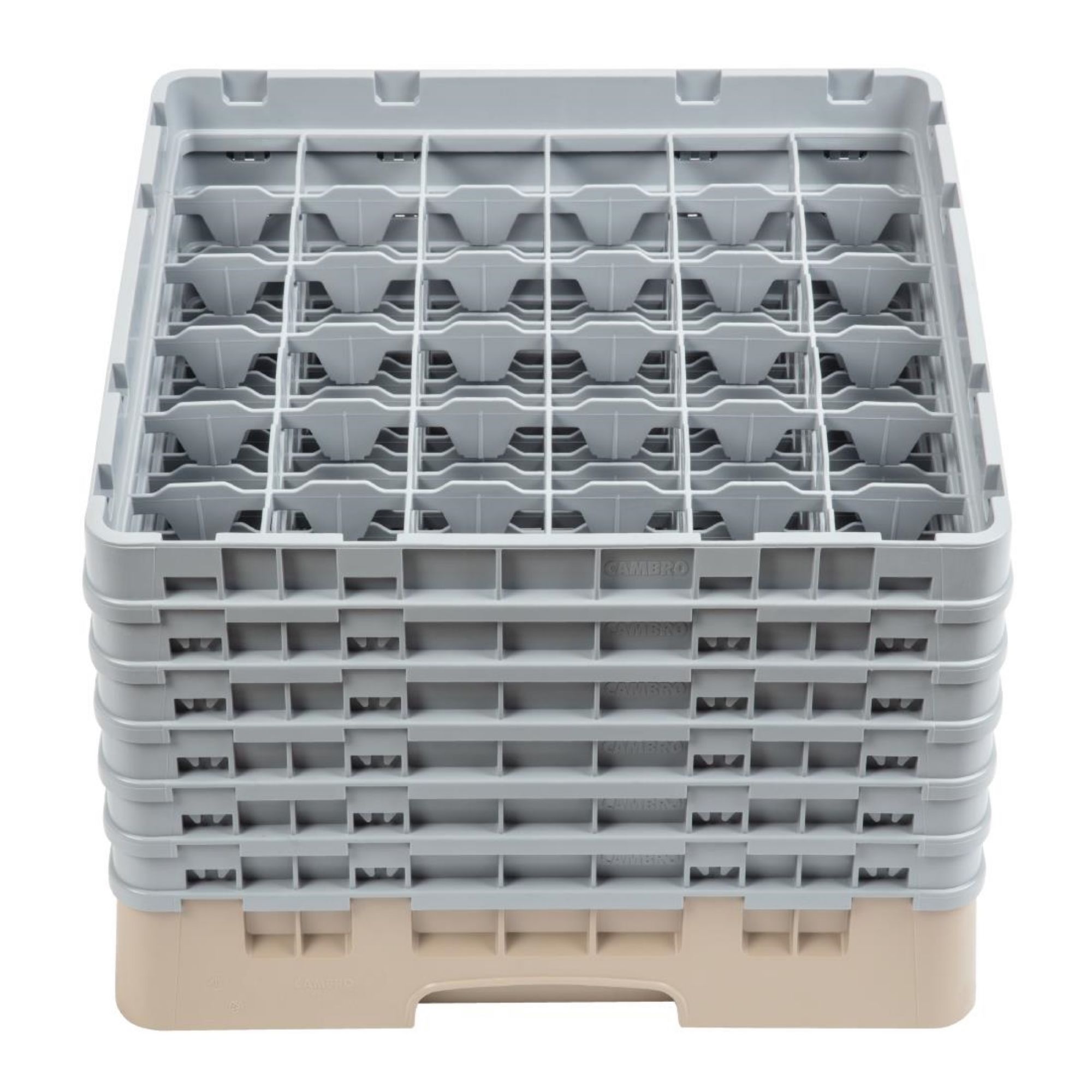 Picture of Cambro Camrack Beige 36 Compartments Max Glass Height 298mm