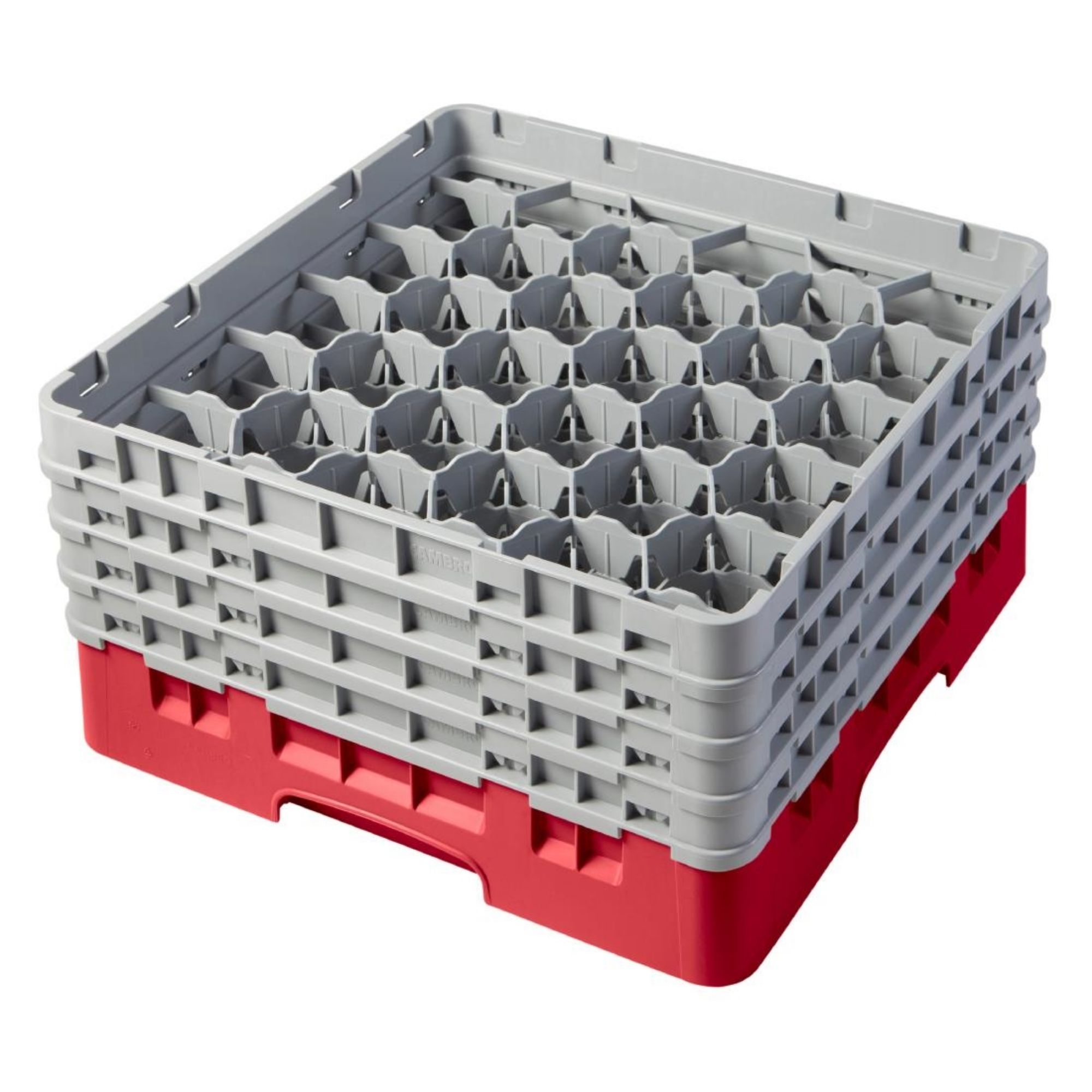 Picture of Cambro Camrack Red 30 Compartments Max Glass Height 215mm