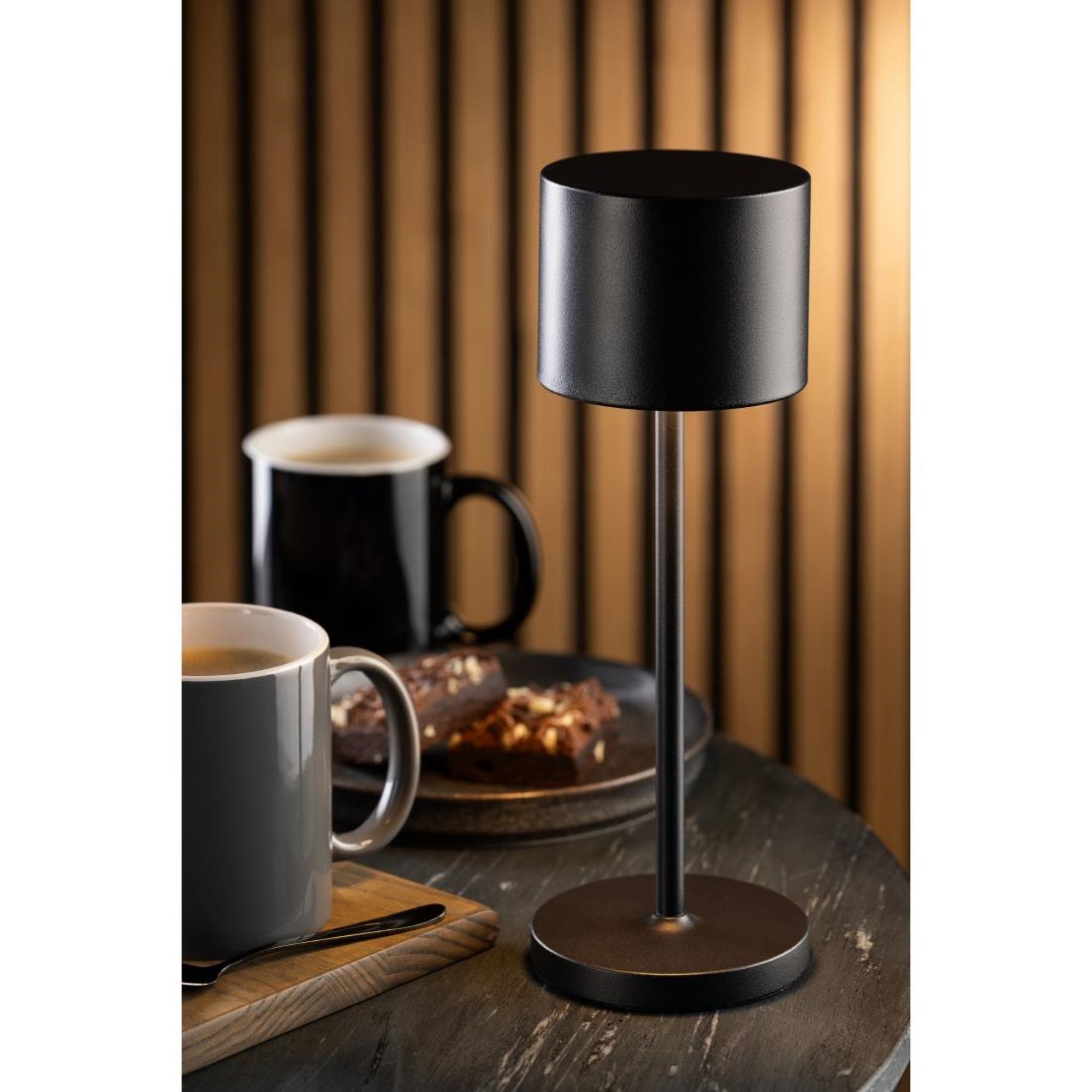 Picture of Utopia Tahiti LED Cordless Table Lamps Black 260mm (6 Pack)