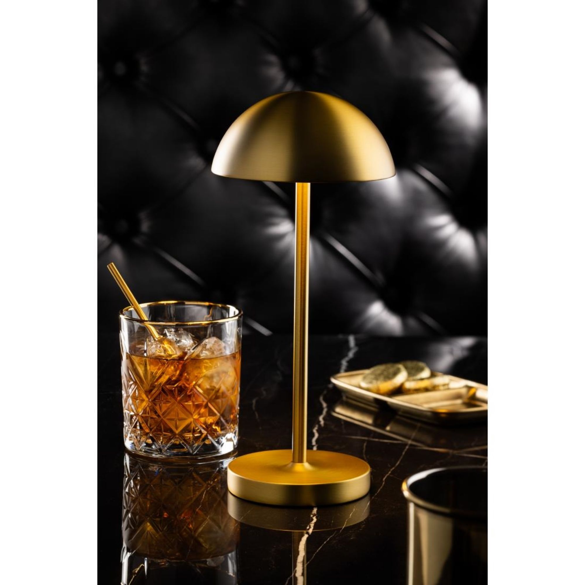 Picture of Utopia Tonga LED Cordless Table Lamps Brushed Gold 260mm (6 Pack)