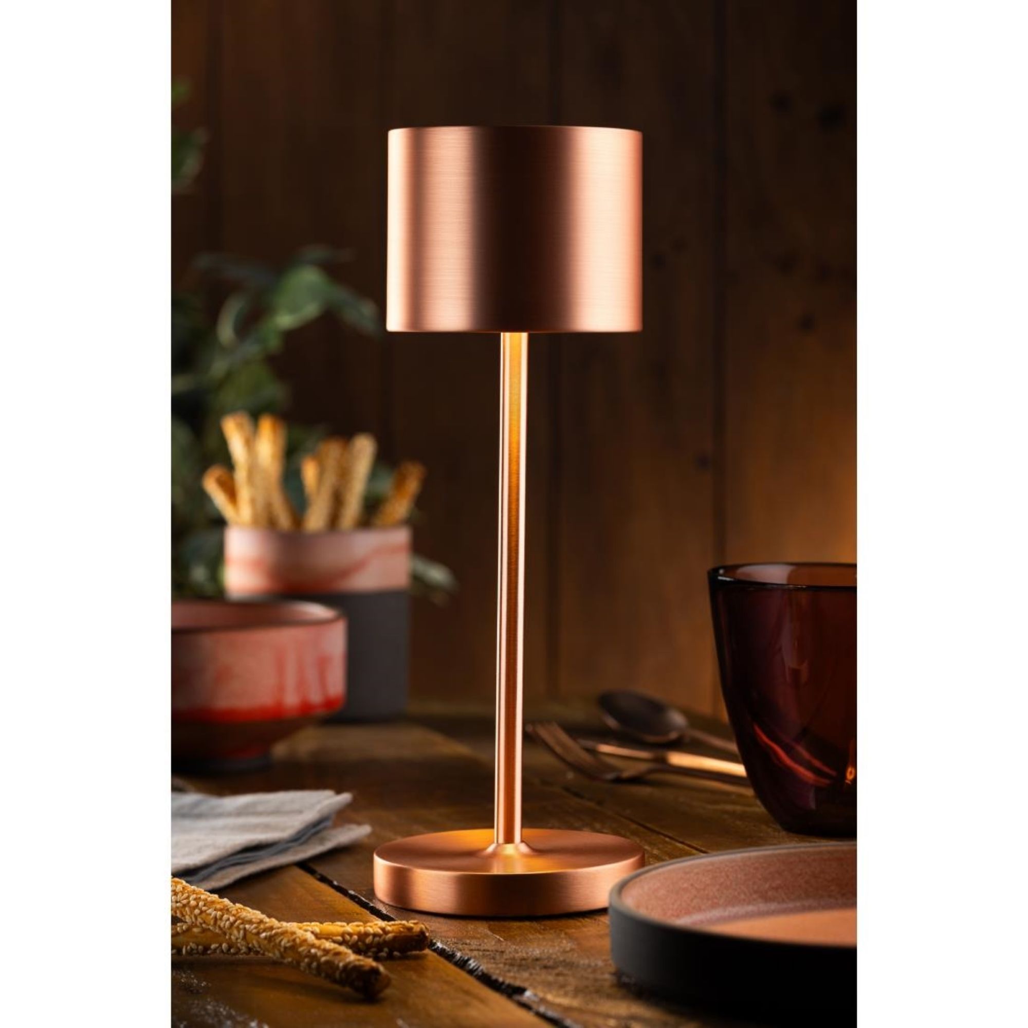 Picture of Utopia Tahiti LED Cordless Lamp Brushed Copper 260mm (6 Pack)