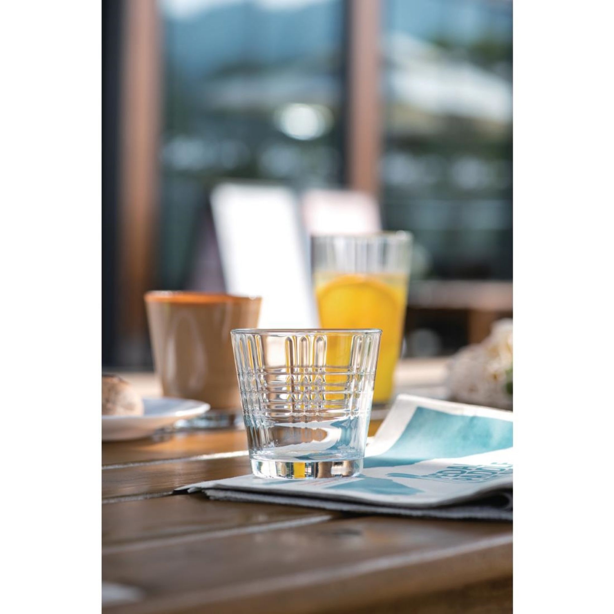 Picture of Arcoroc Stack Up Cross Old Fashioned Tumblers 260ml (24 Pack)