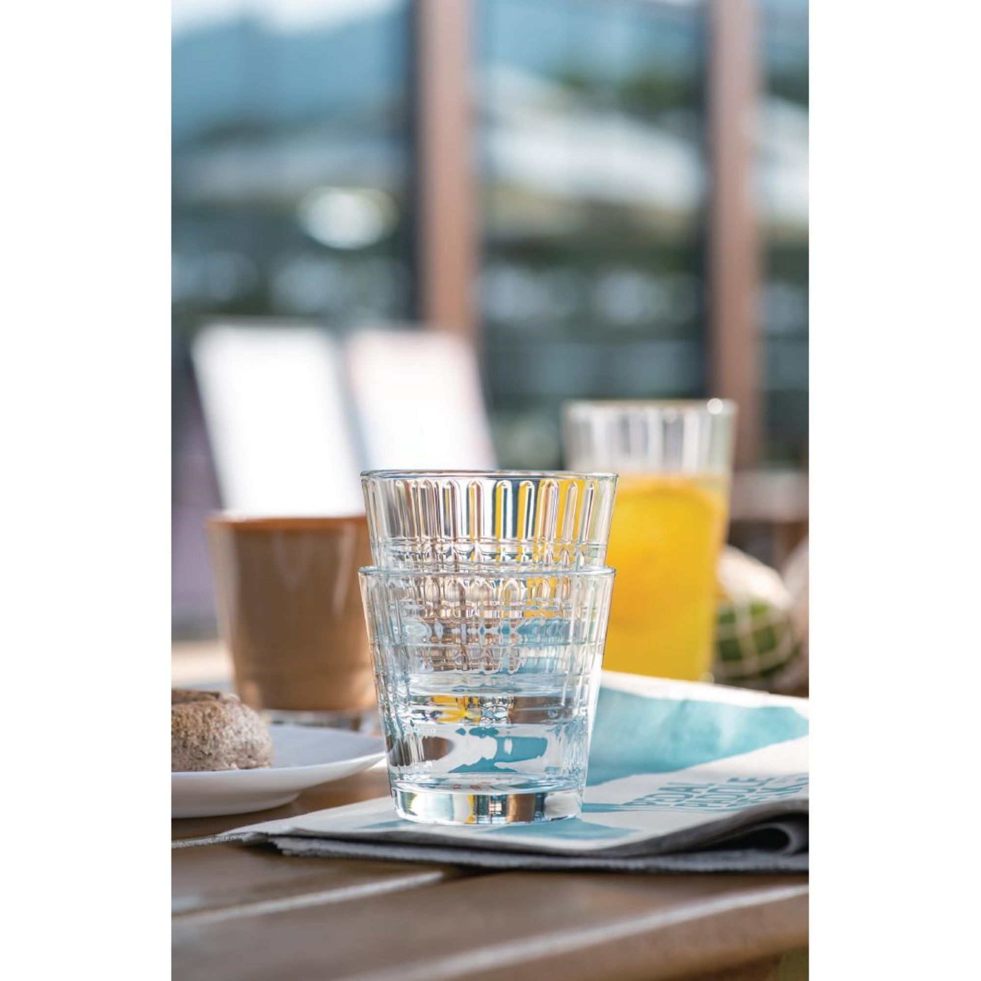 Picture of Arcoroc Stack Up Cross Old Fashioned Tumblers 260ml (24 Pack)